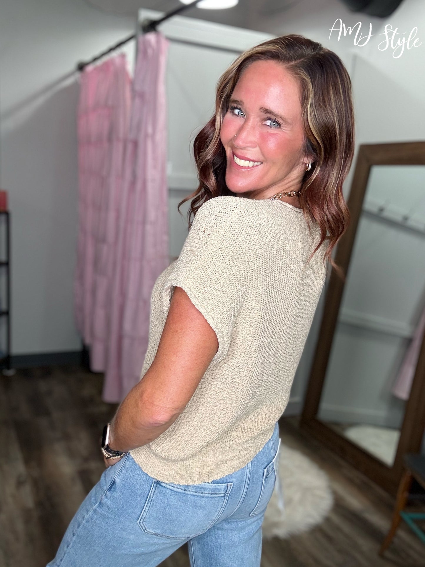 Soft Dune Knit Top