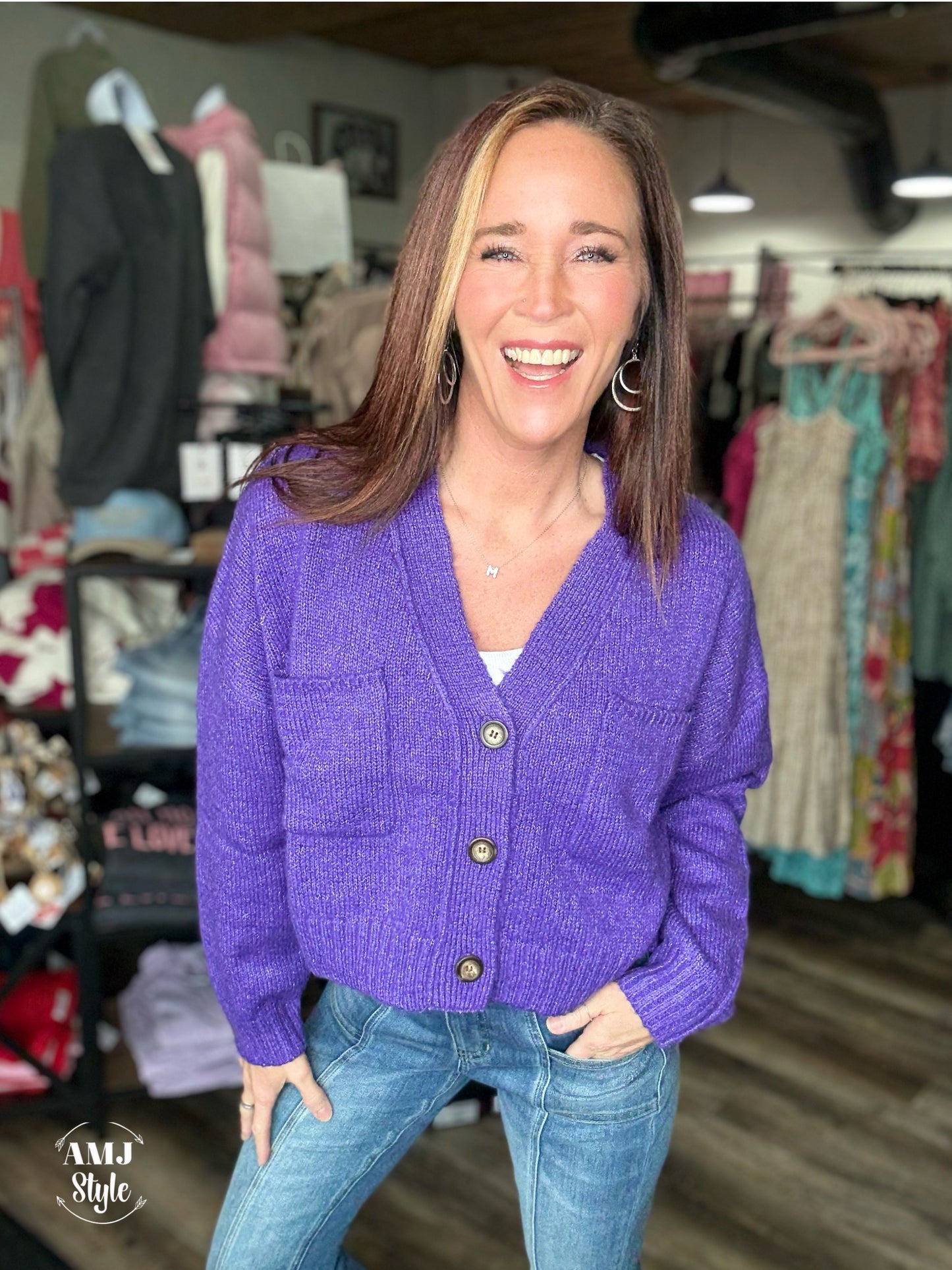 Pretty in Purple Cardi