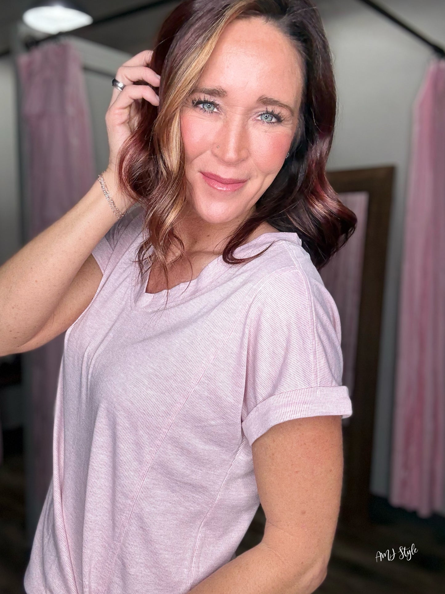 The Effortless V Neck - Pink