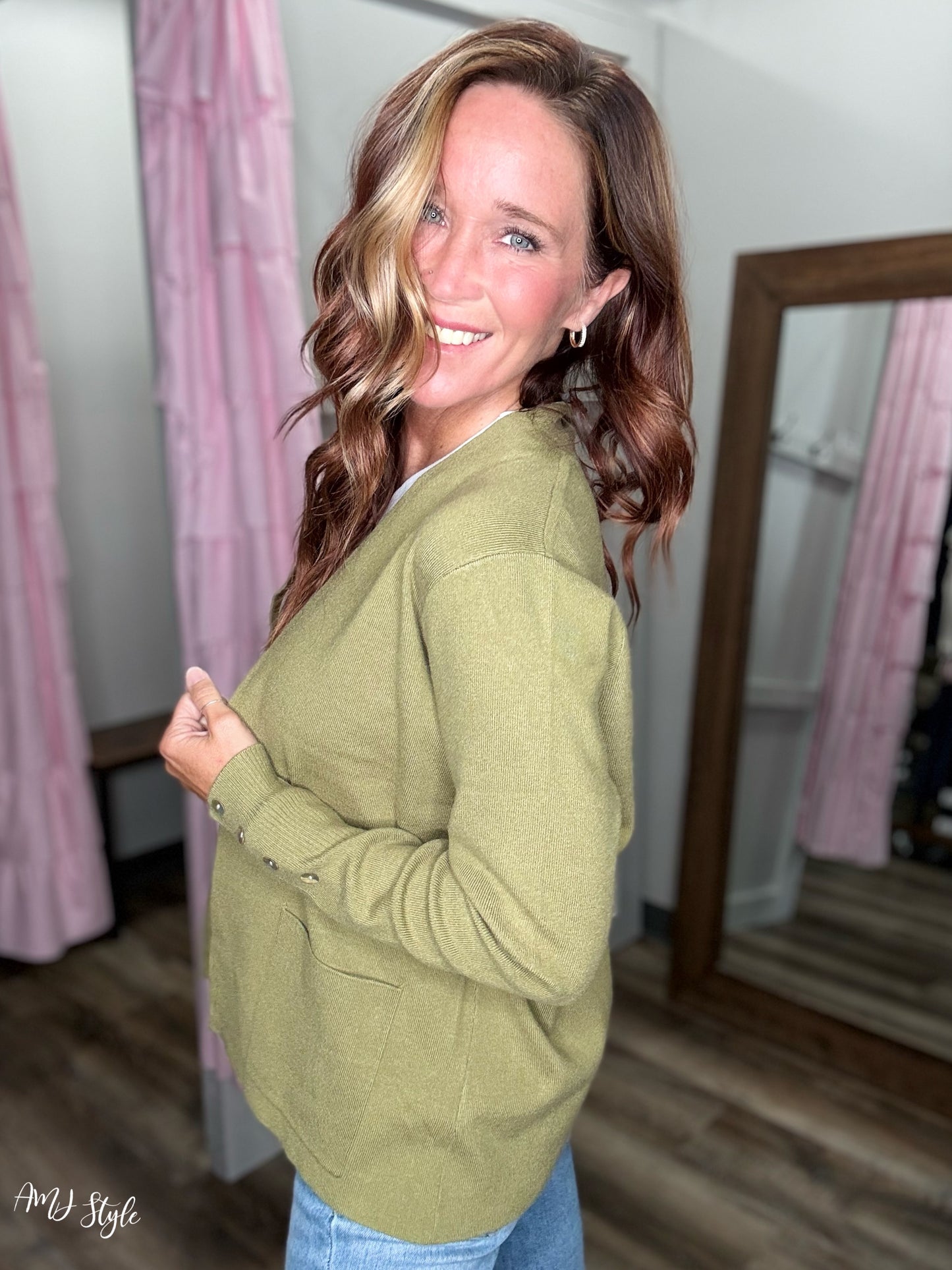 The Finishing Touch Cardi - Olive