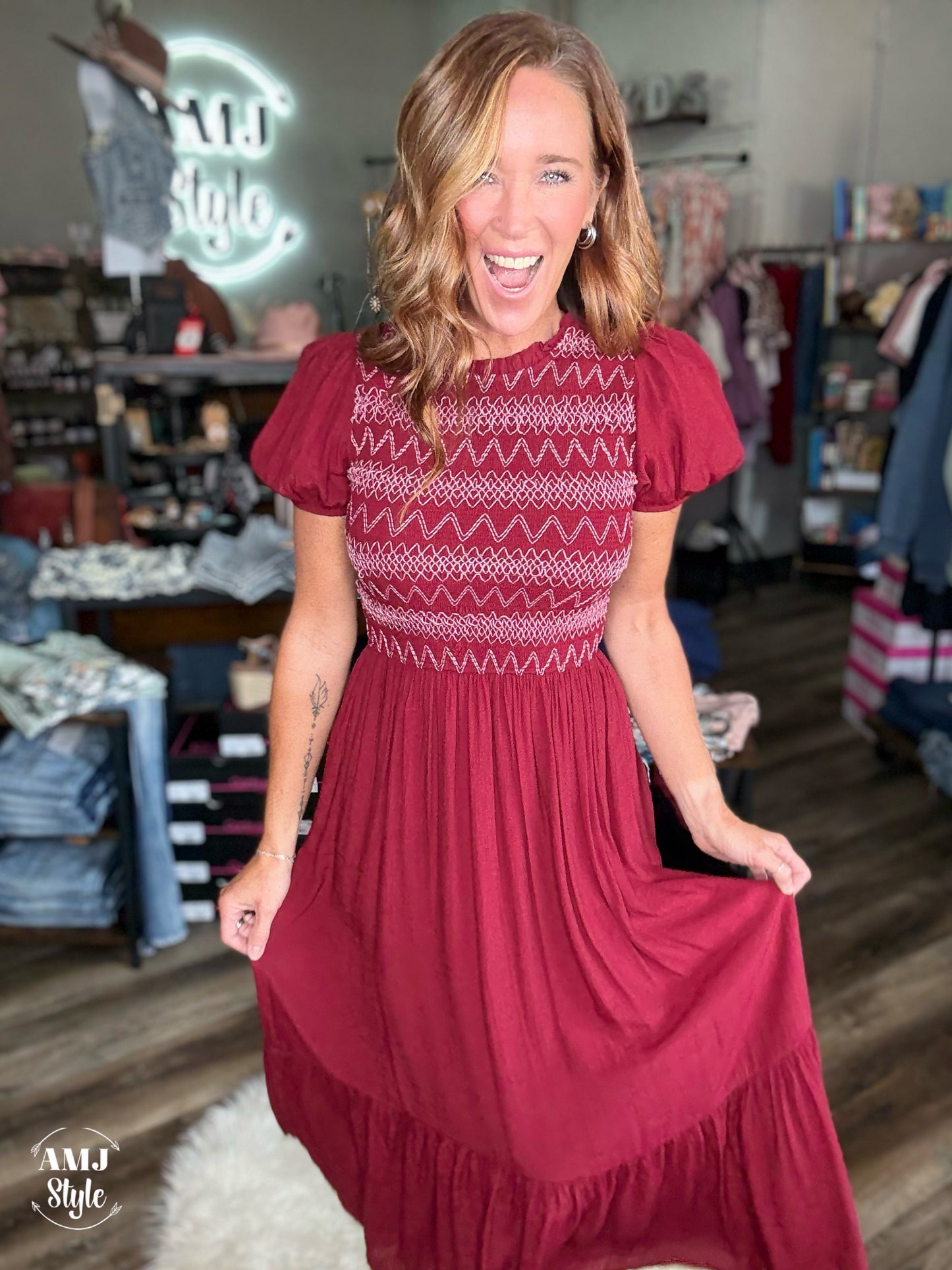 Reverie Crimson Maxi Dress