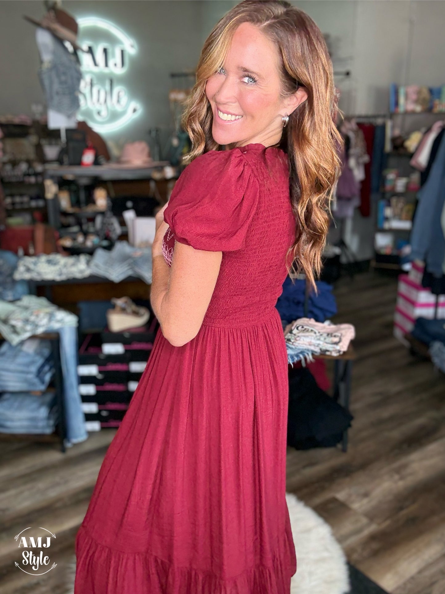 Reverie Crimson Maxi Dress