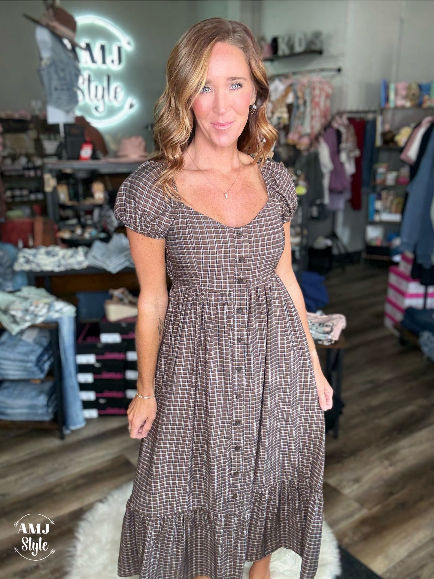 Tartan Trail Maxi Dress