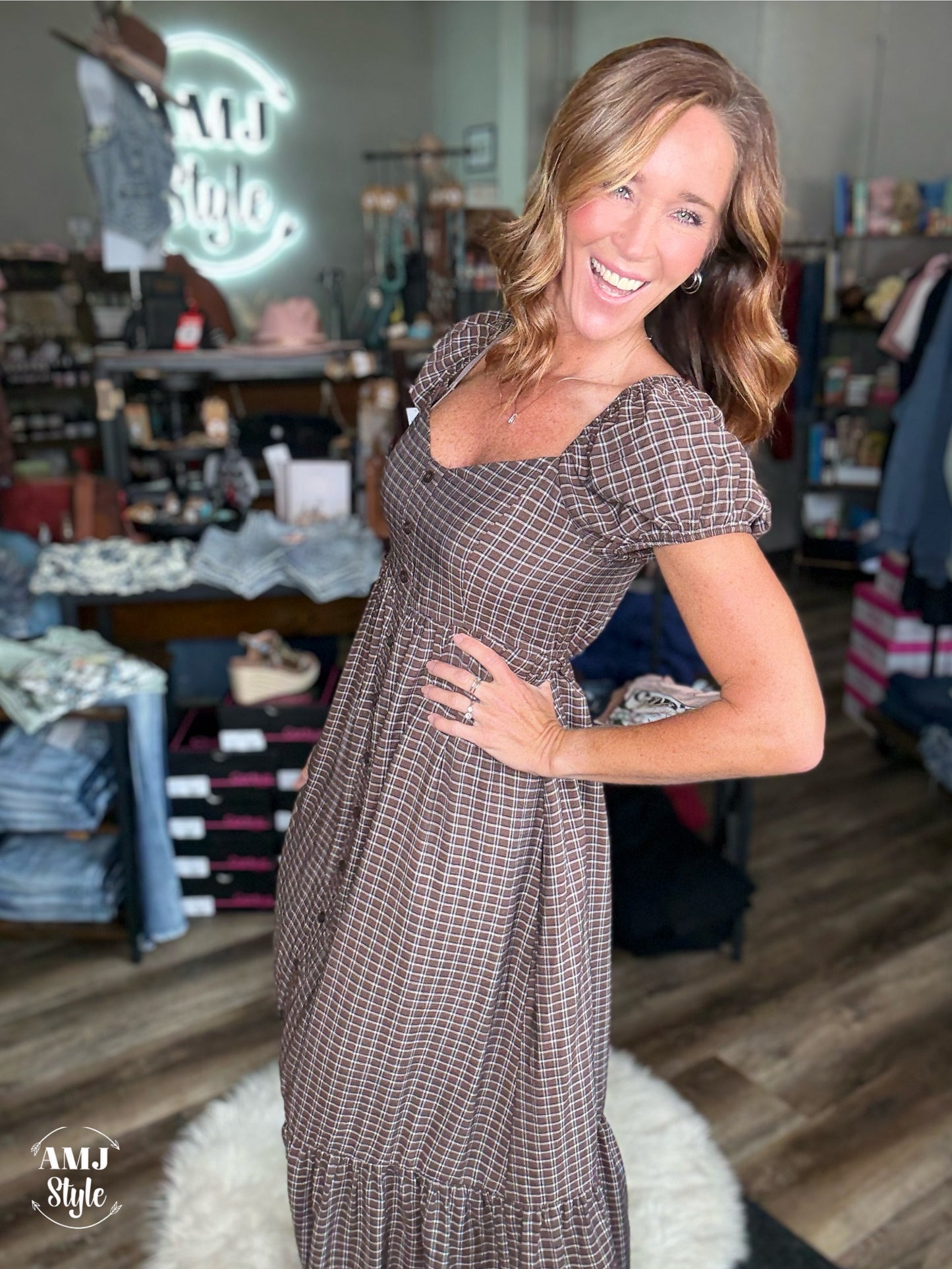 Tartan Trail Maxi Dress