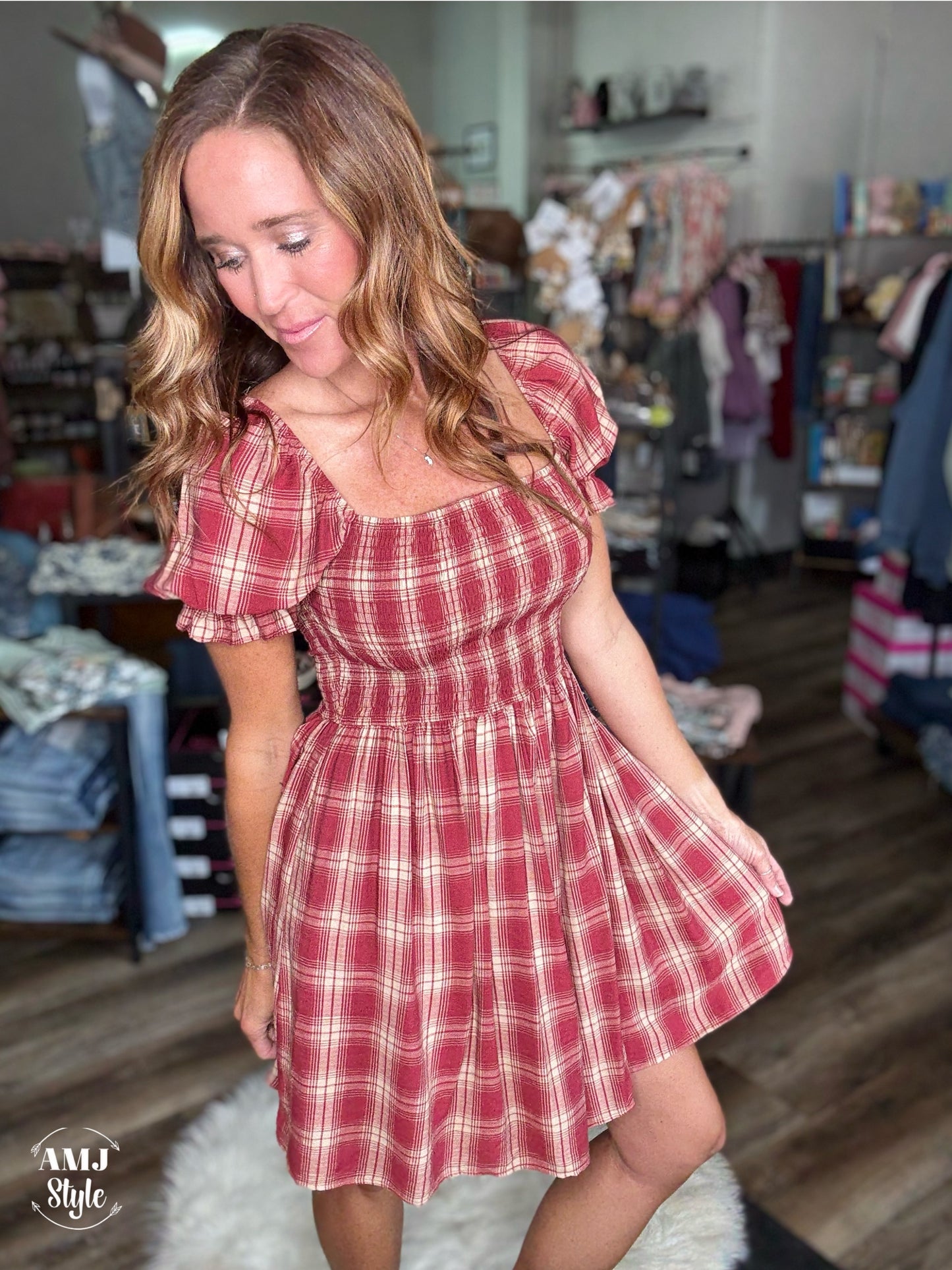 Cider Check Dress