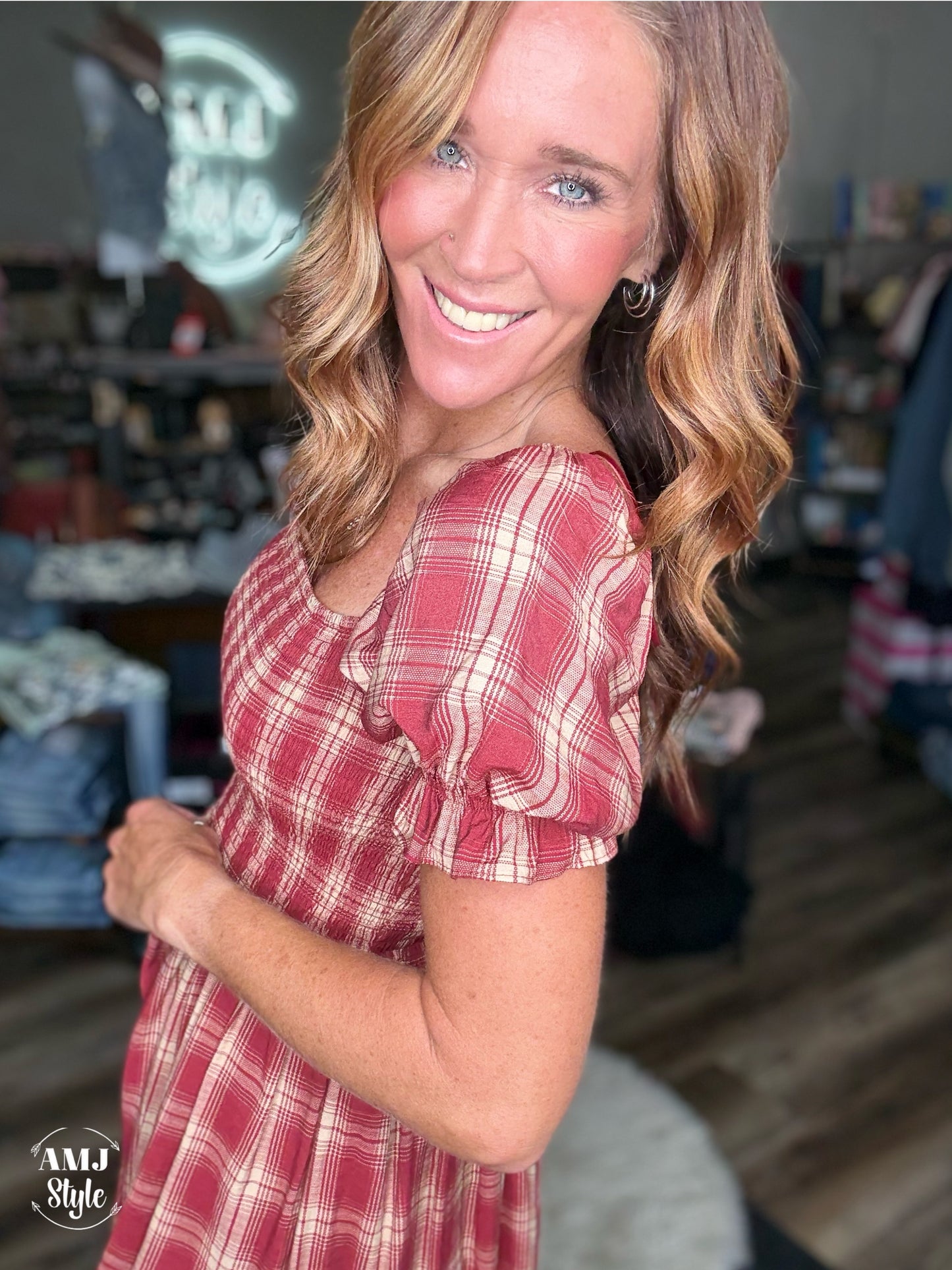 Cider Check Dress