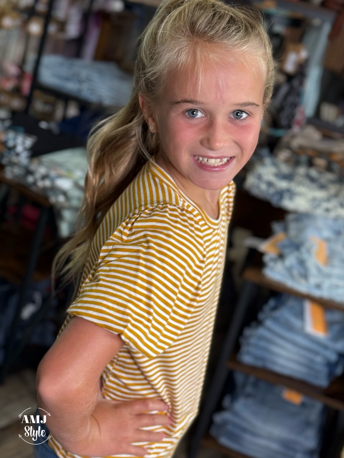 Bubble Sleeve Kiddo Top - Yellow