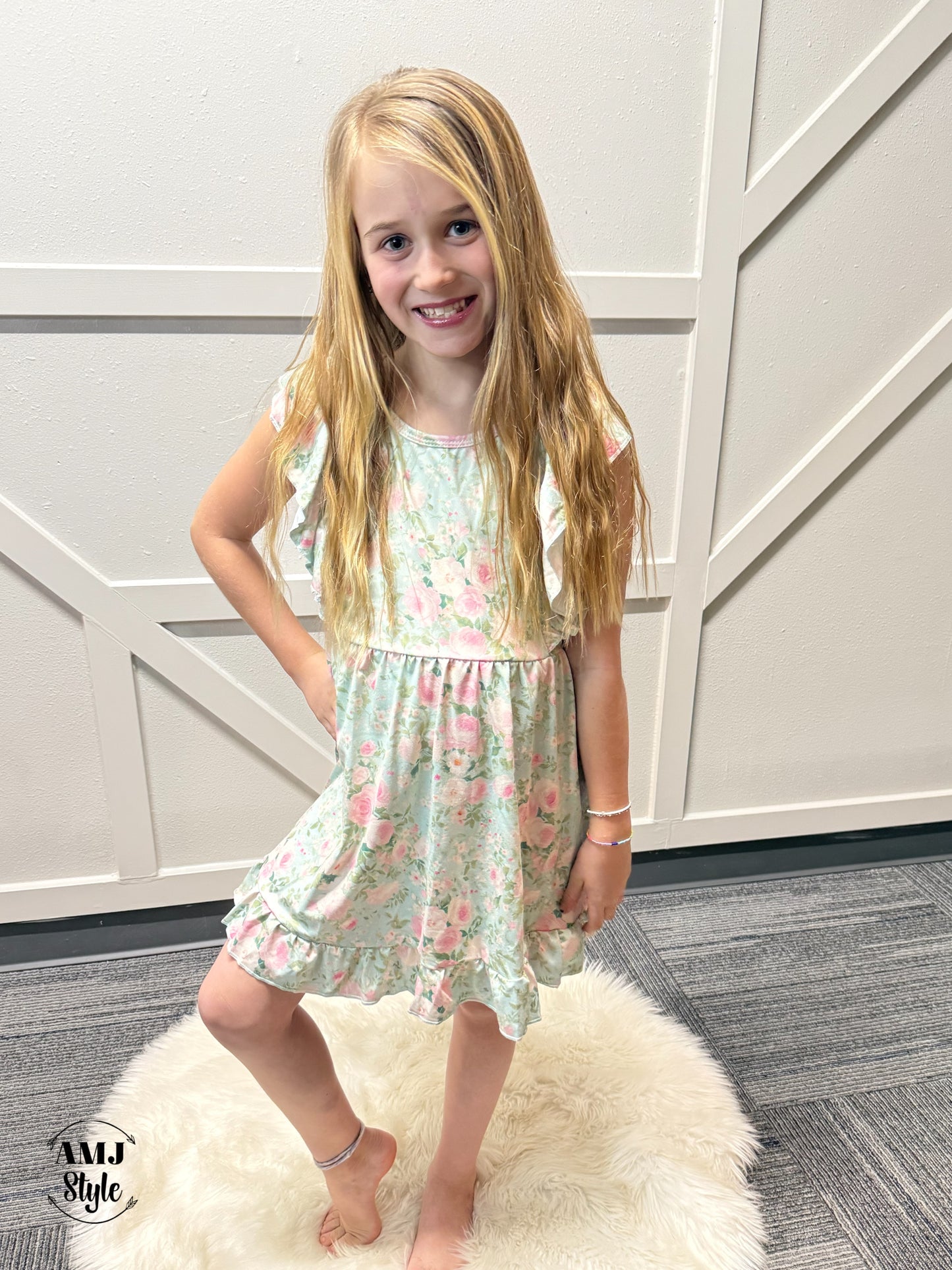 Rosebud Mint Kiddo Dress