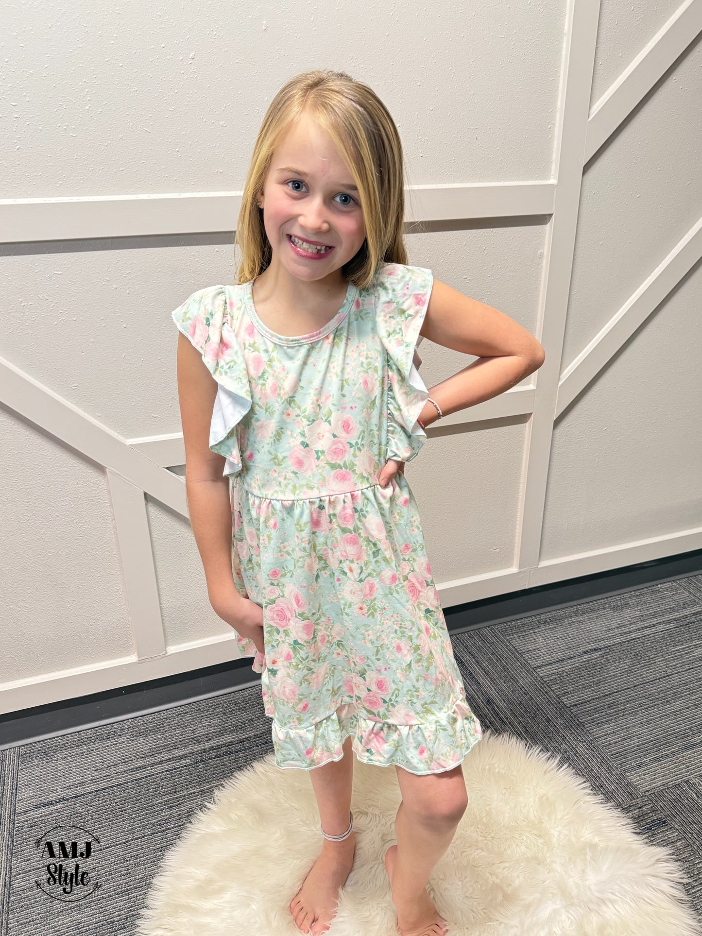 Rosebud Mint Kiddo Dress
