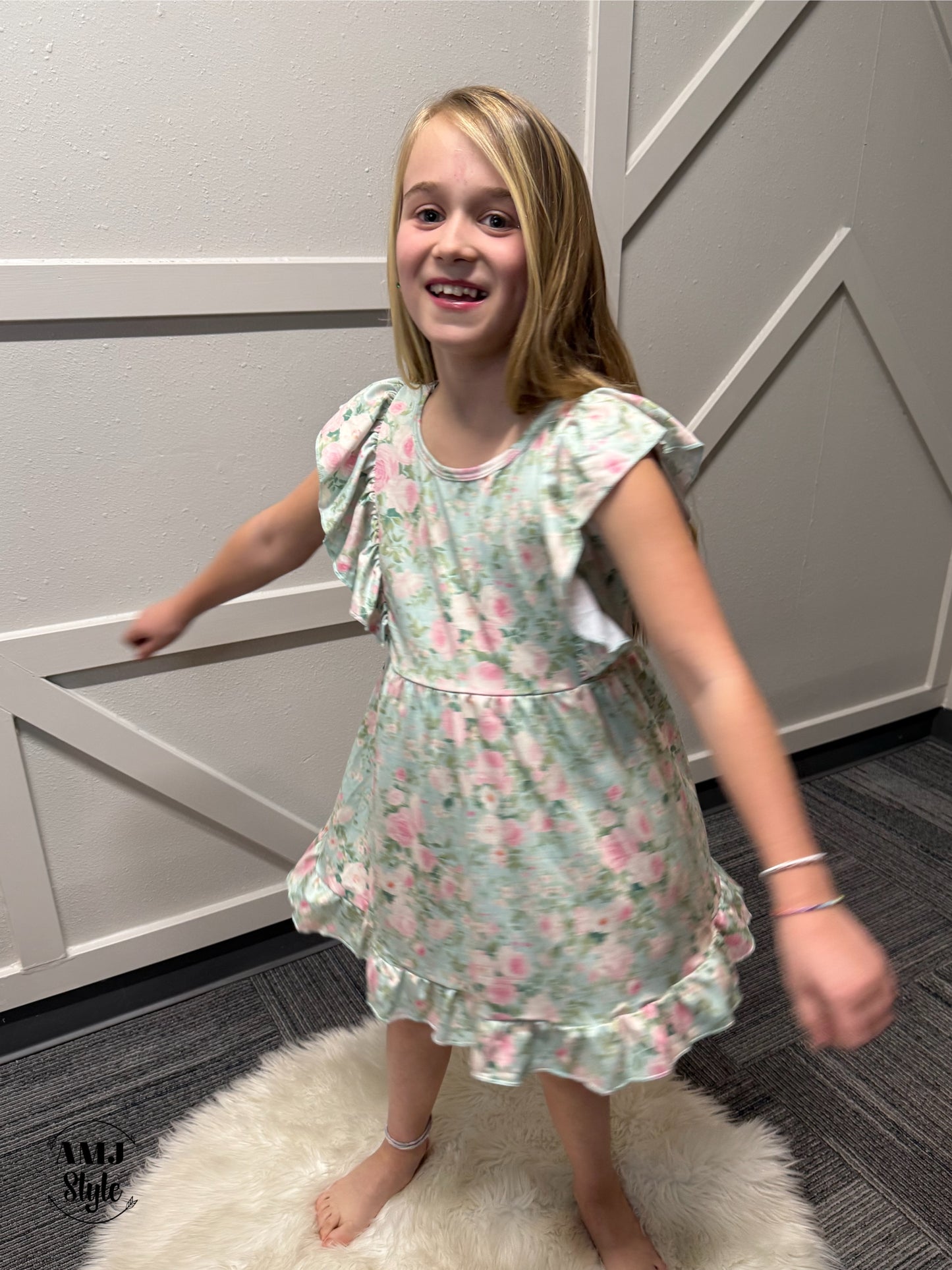 Rosebud Mint Kiddo Dress
