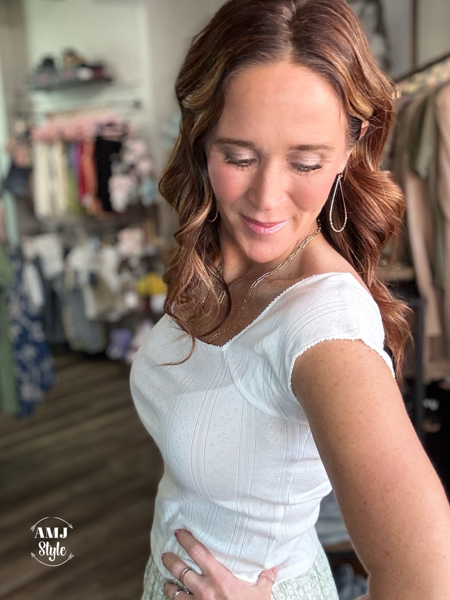 Delicate White Cap Sleeve Tank