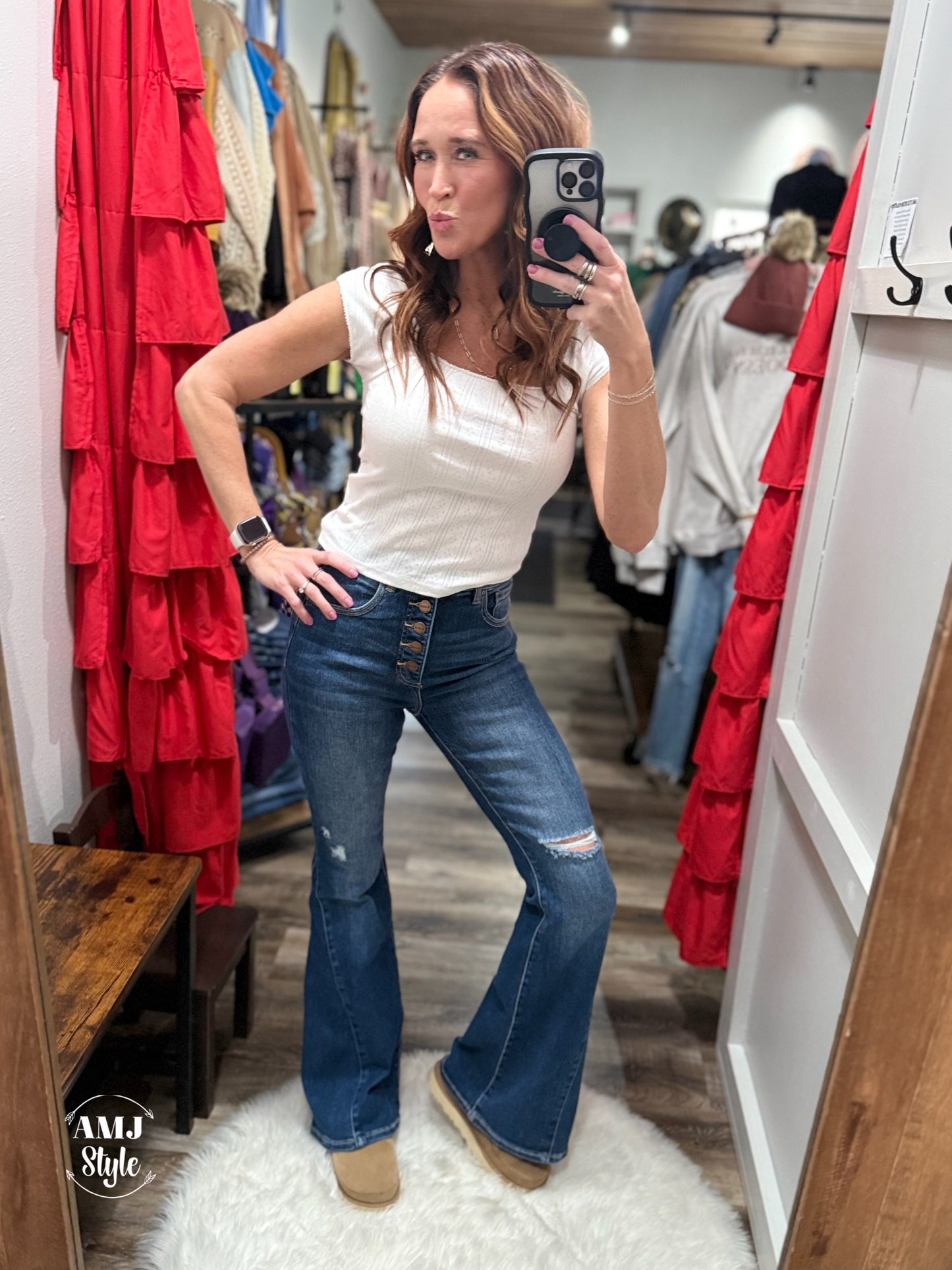 Fit & Flare Tummy Control Denim