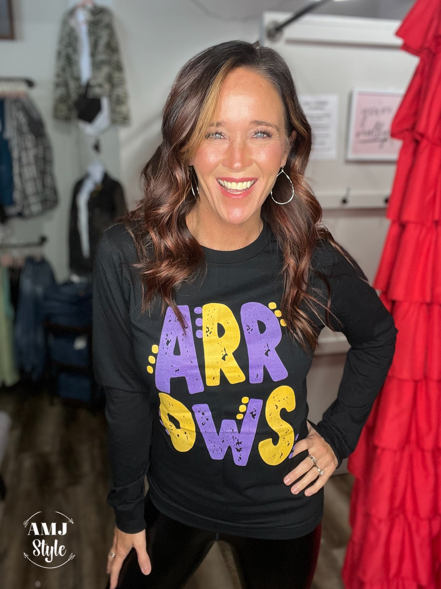Sketched Adult Arrows Long Sleeve Tee