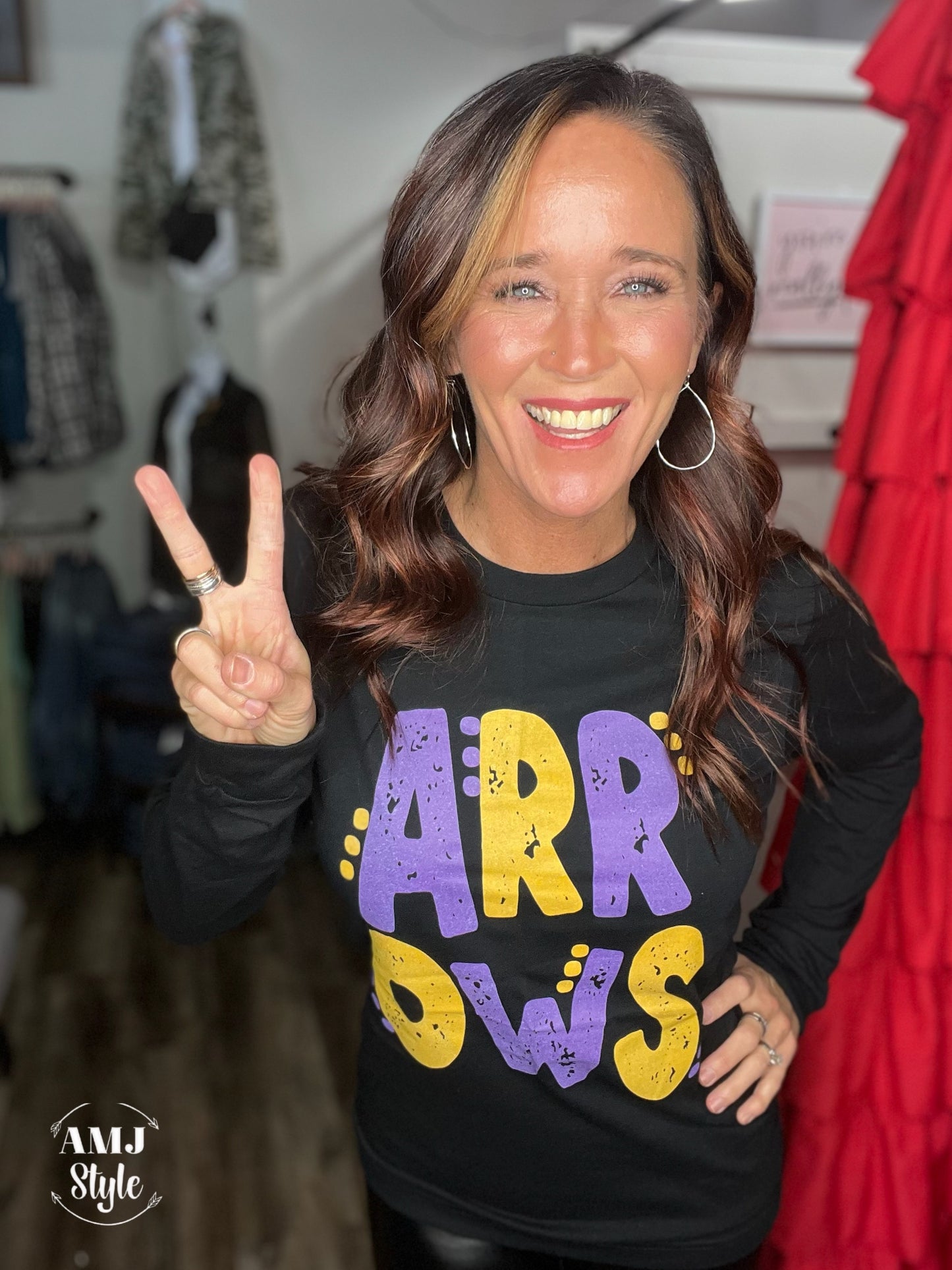 Sketched Adult Arrows Long Sleeve Tee