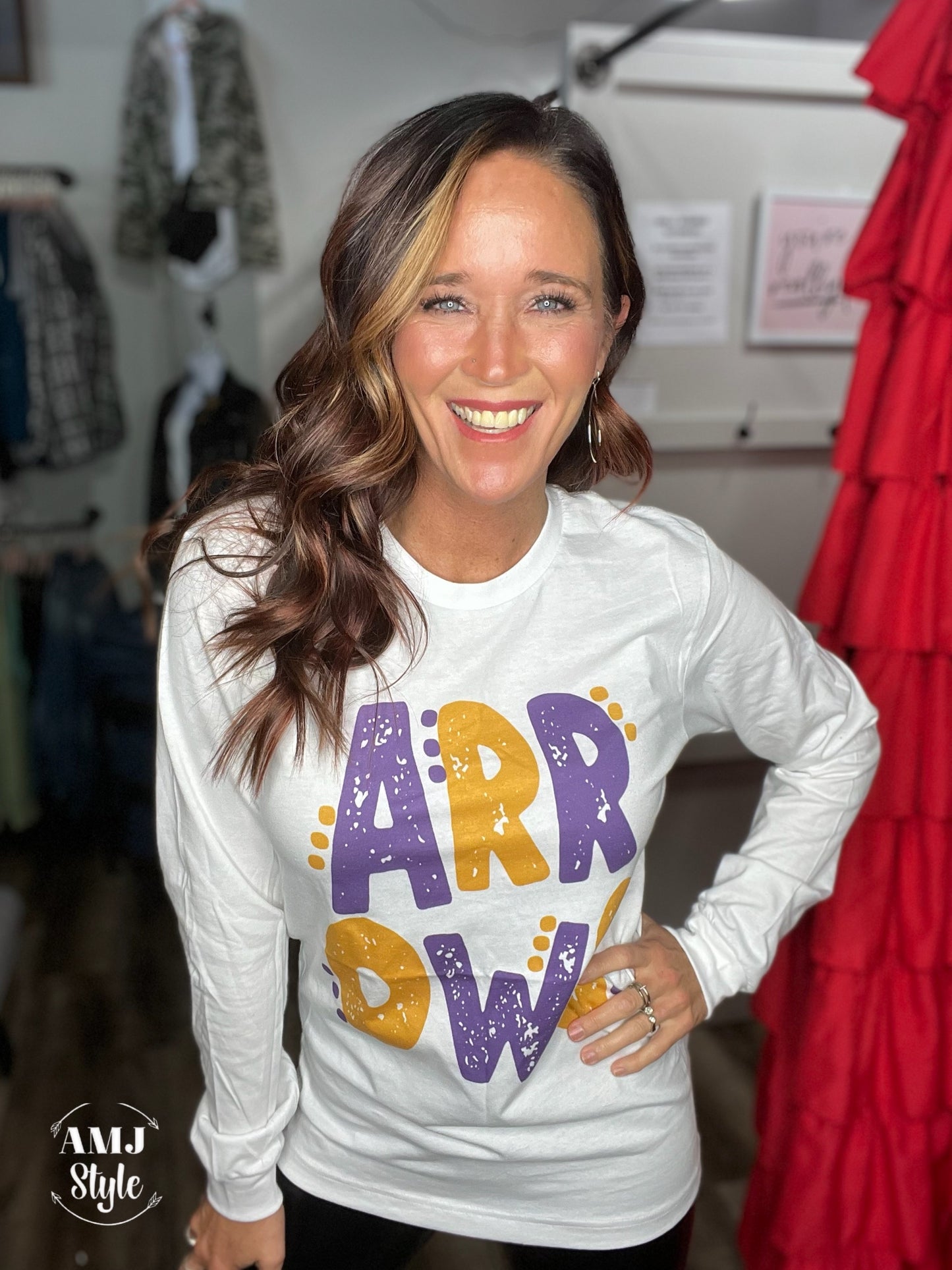 Sketched Adult Arrows Long Sleeve Tee