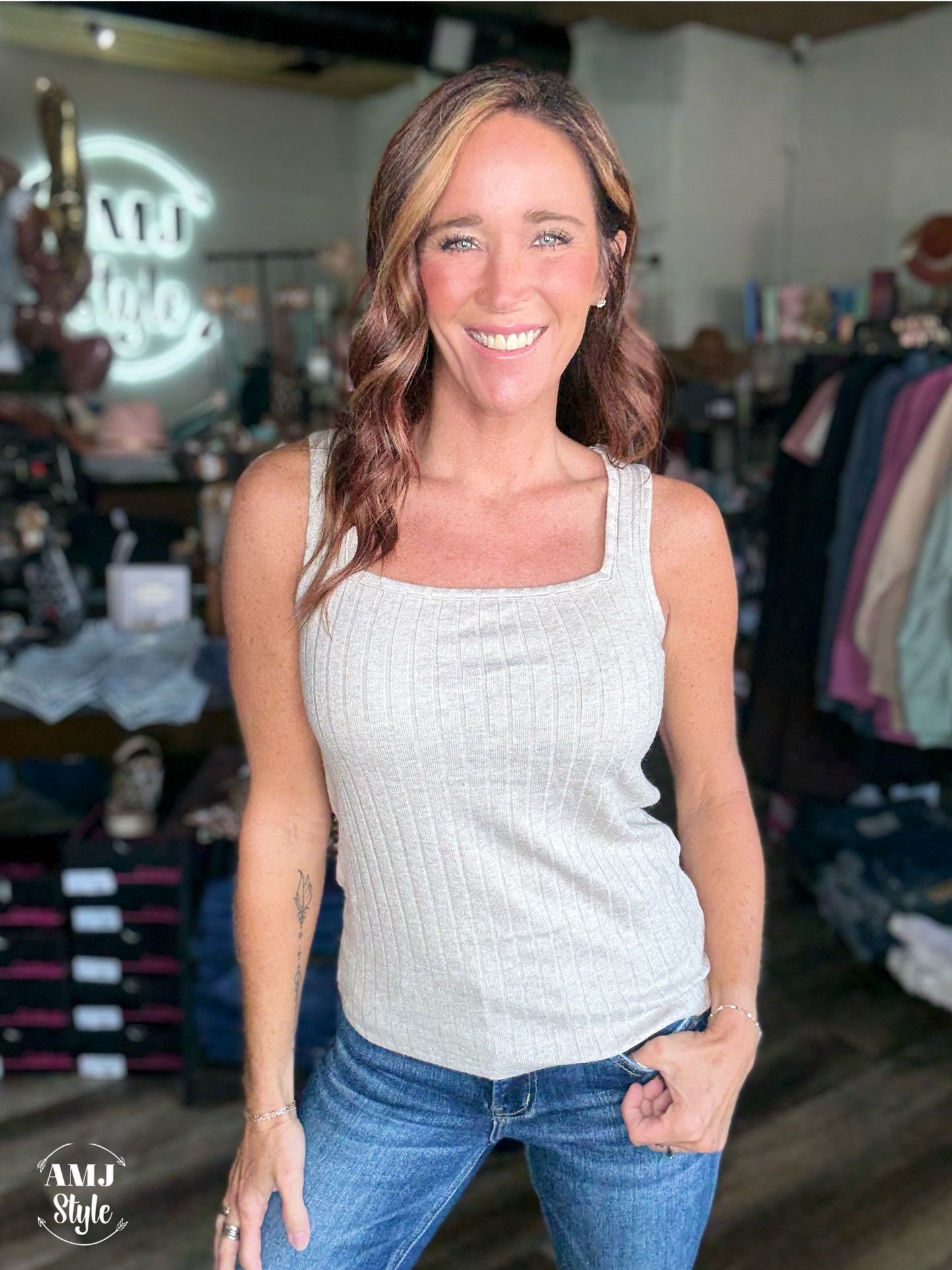 Midi Ribbed Crop Tank