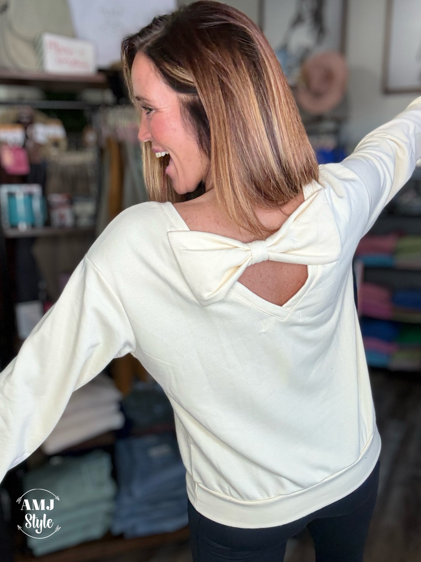 Bow Back Sweatshirt