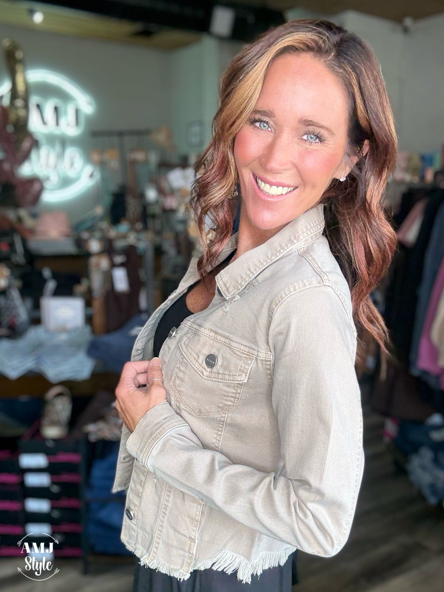 Cassidy Denim Jacket - Taupe