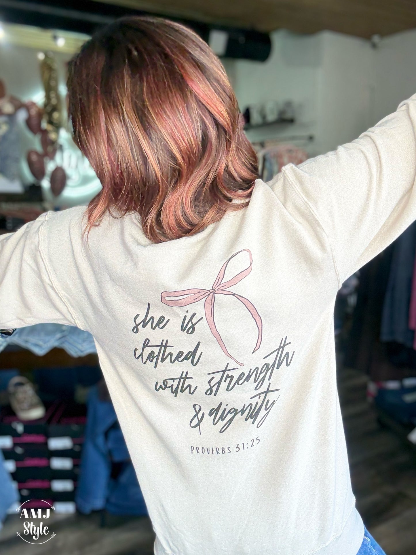 She is Clothed Sweatshirt