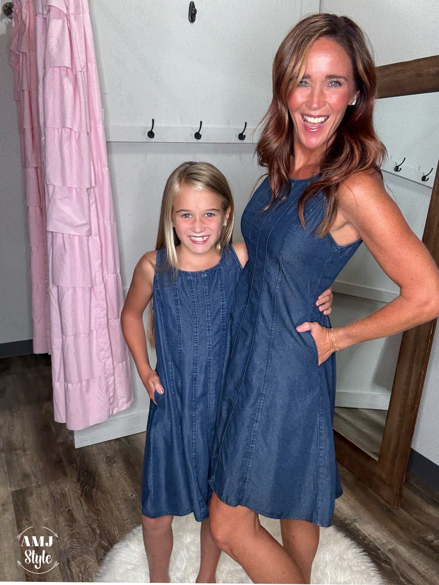 Twin with Me Denim Dress
