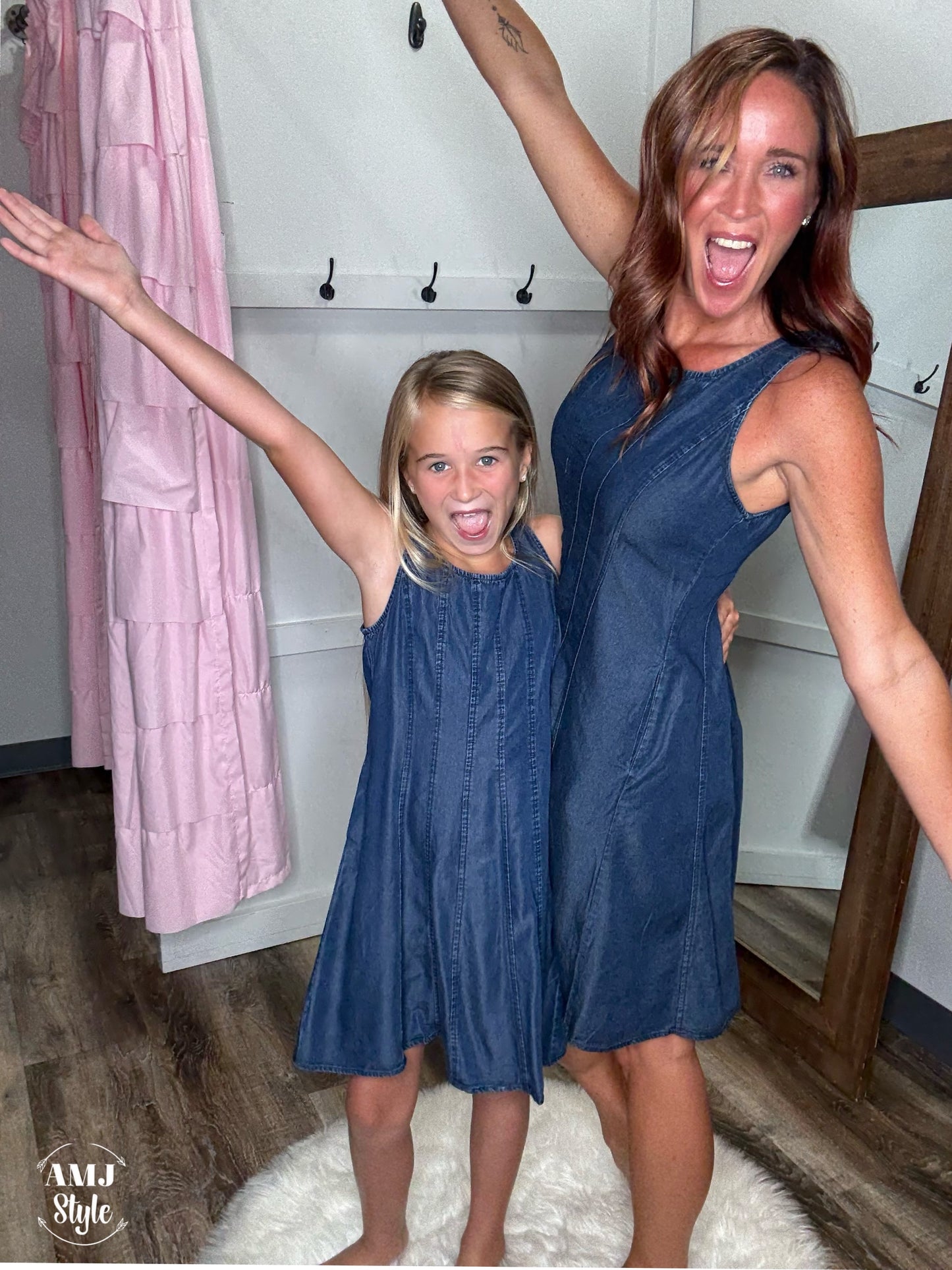 Twin with Me Denim Dress
