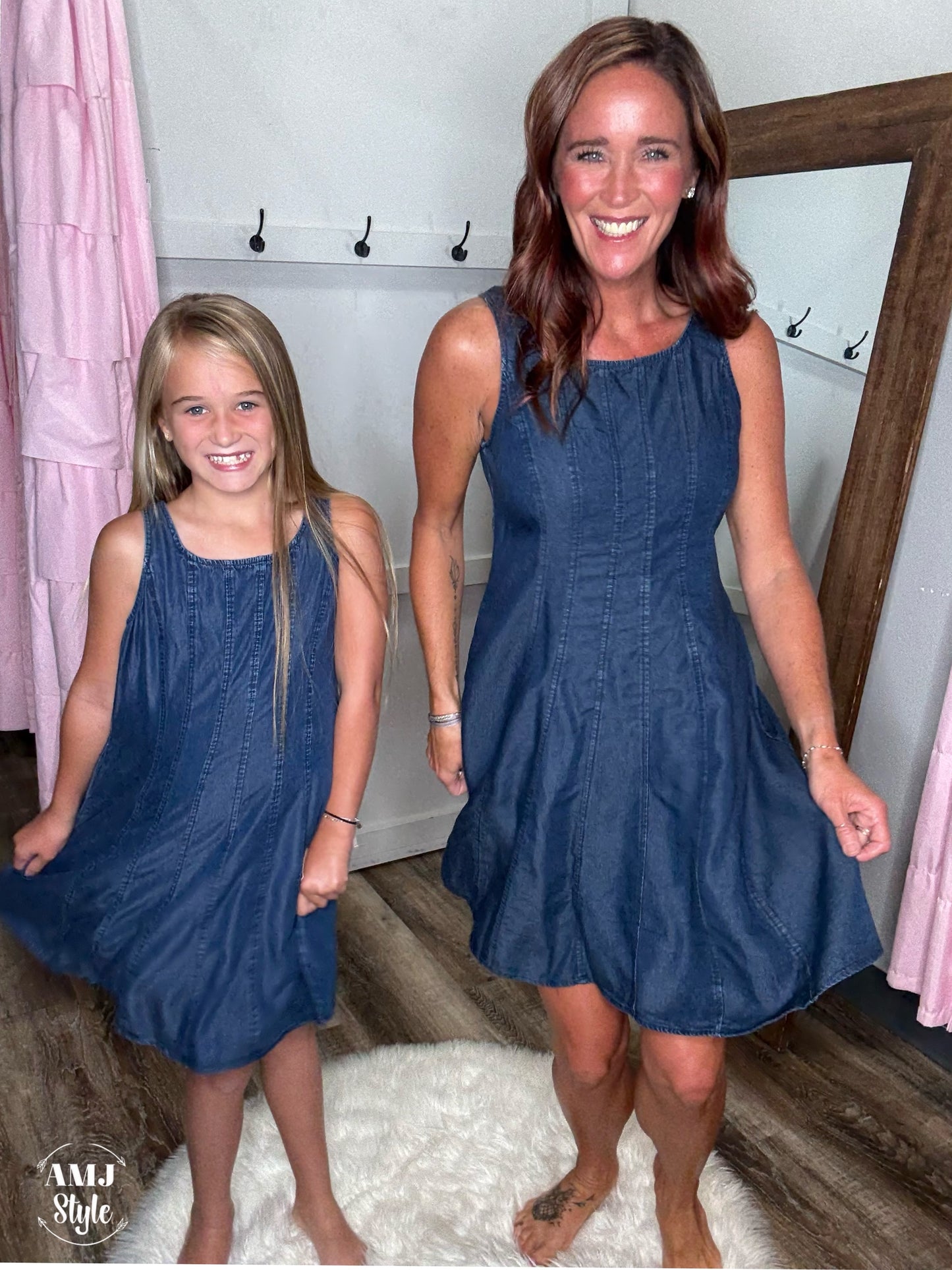Twin with Me Denim Dress