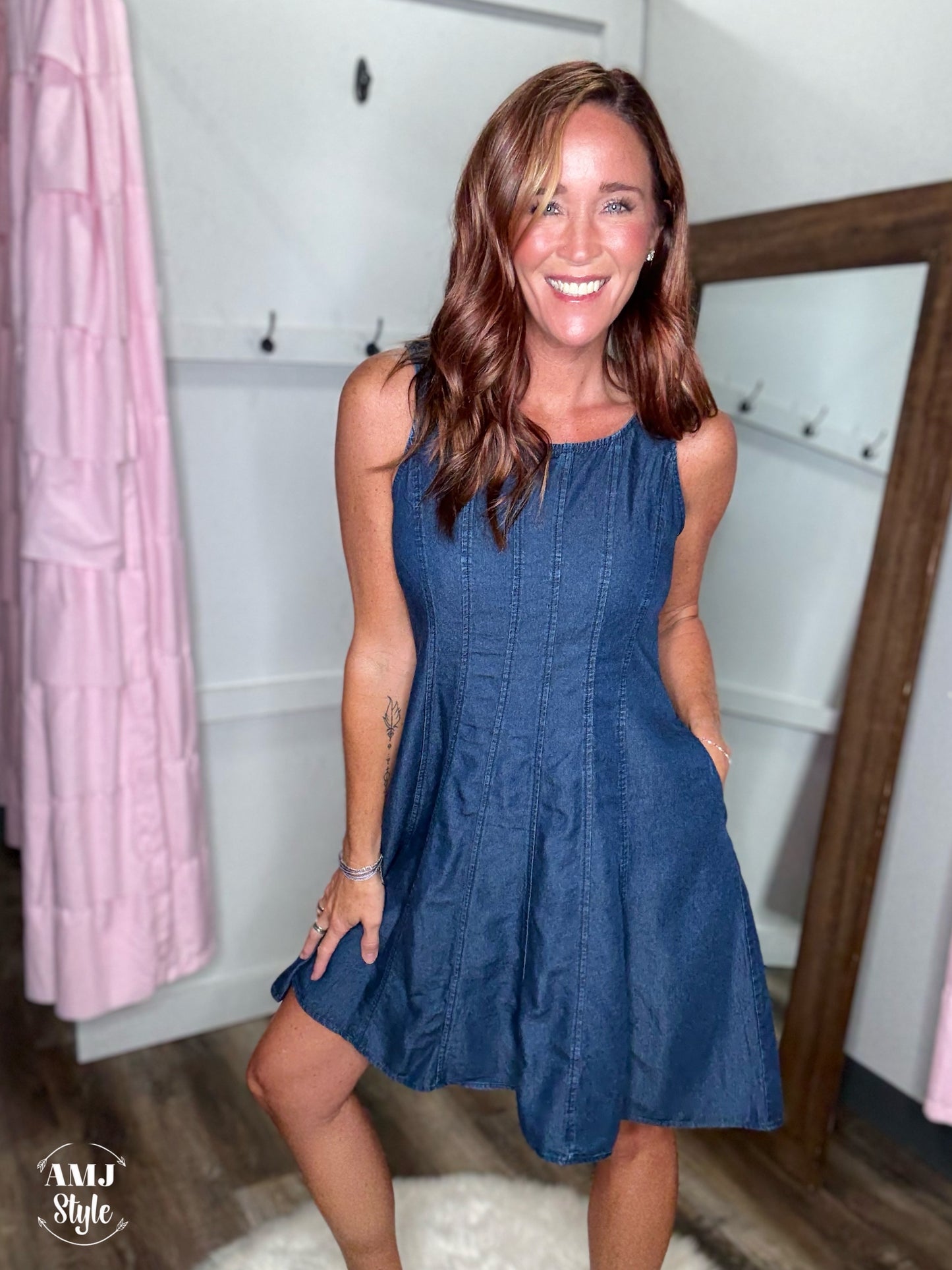 Twin with Me Denim Dress