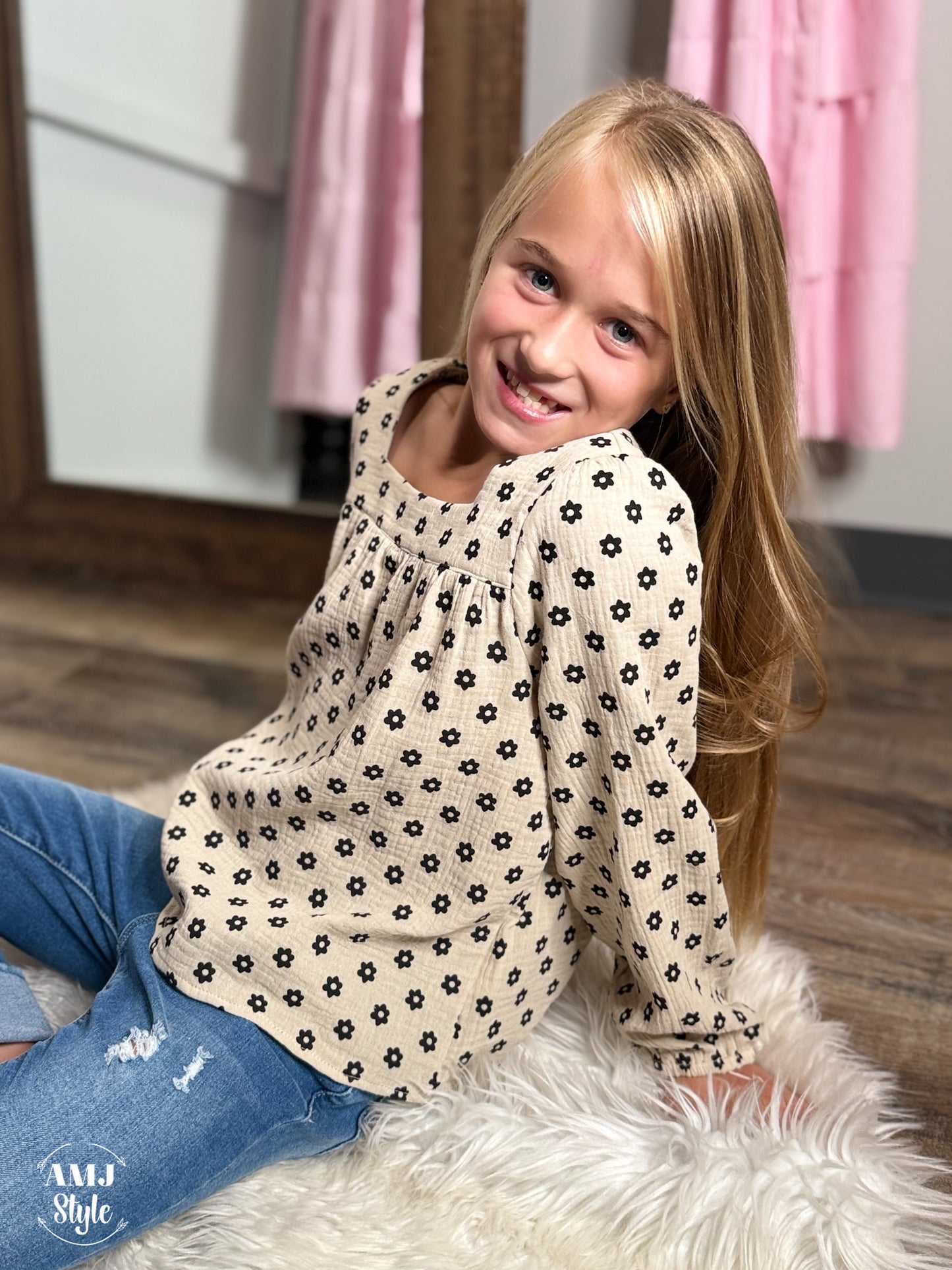 Vinnie Floral Kiddo Top