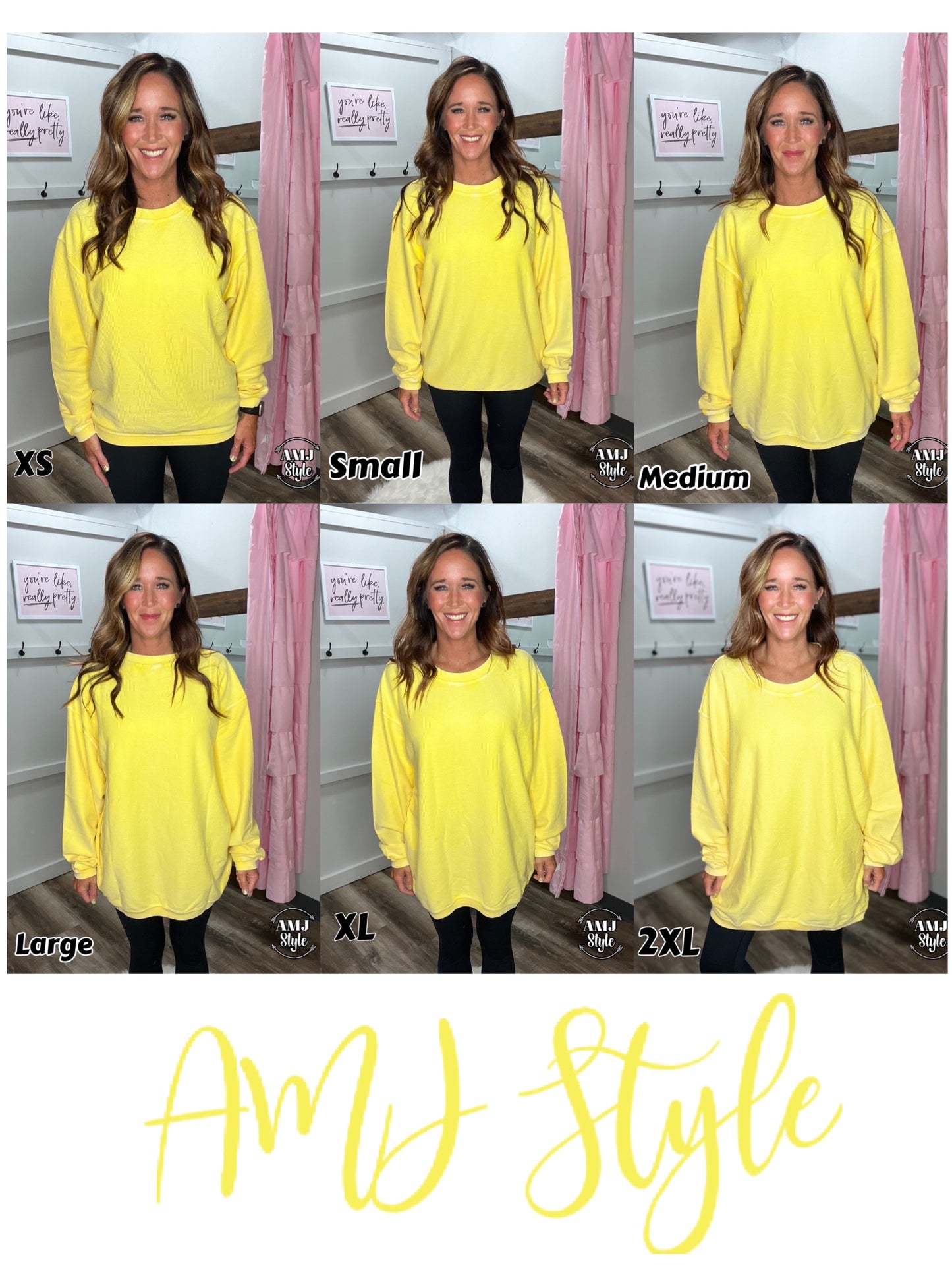 Luxe Corded Crew Sweatshirt - Gold