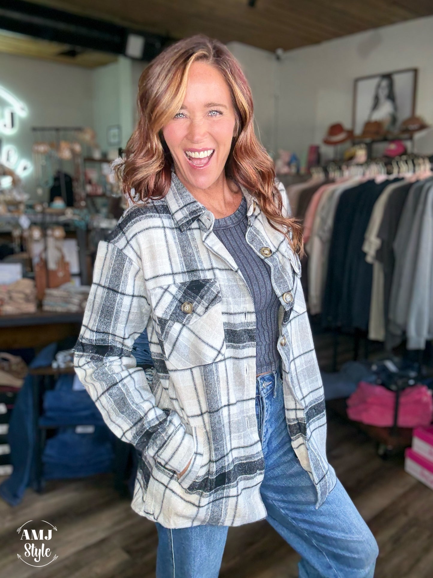 Timber Trail Flannel - White/GR