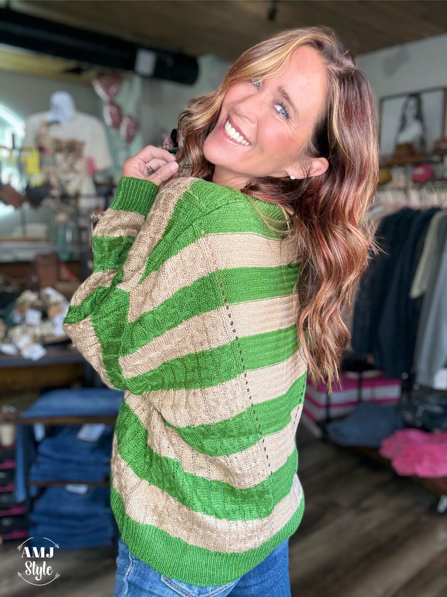 Fern Stripe Sweater