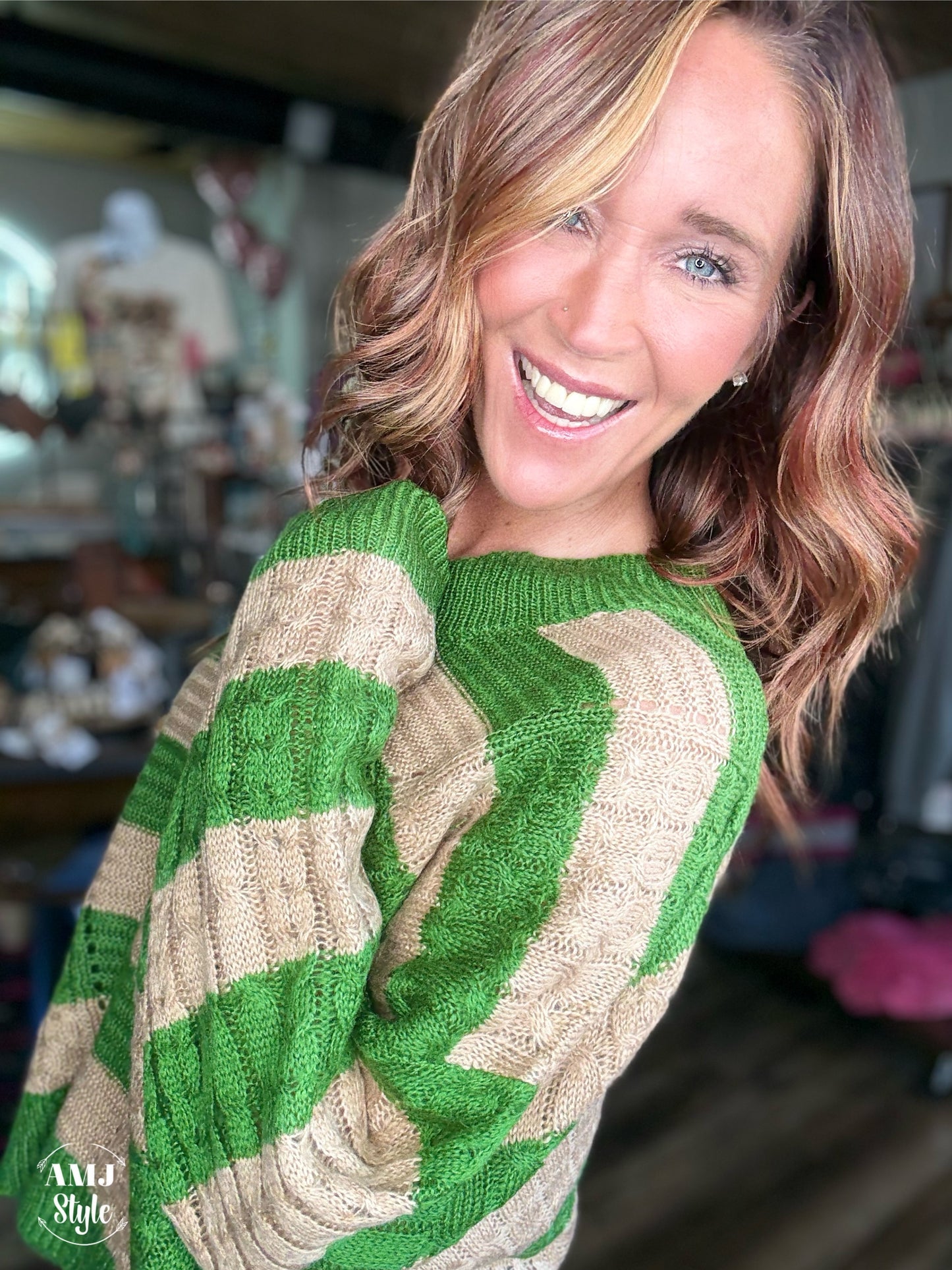 Fern Stripe Sweater