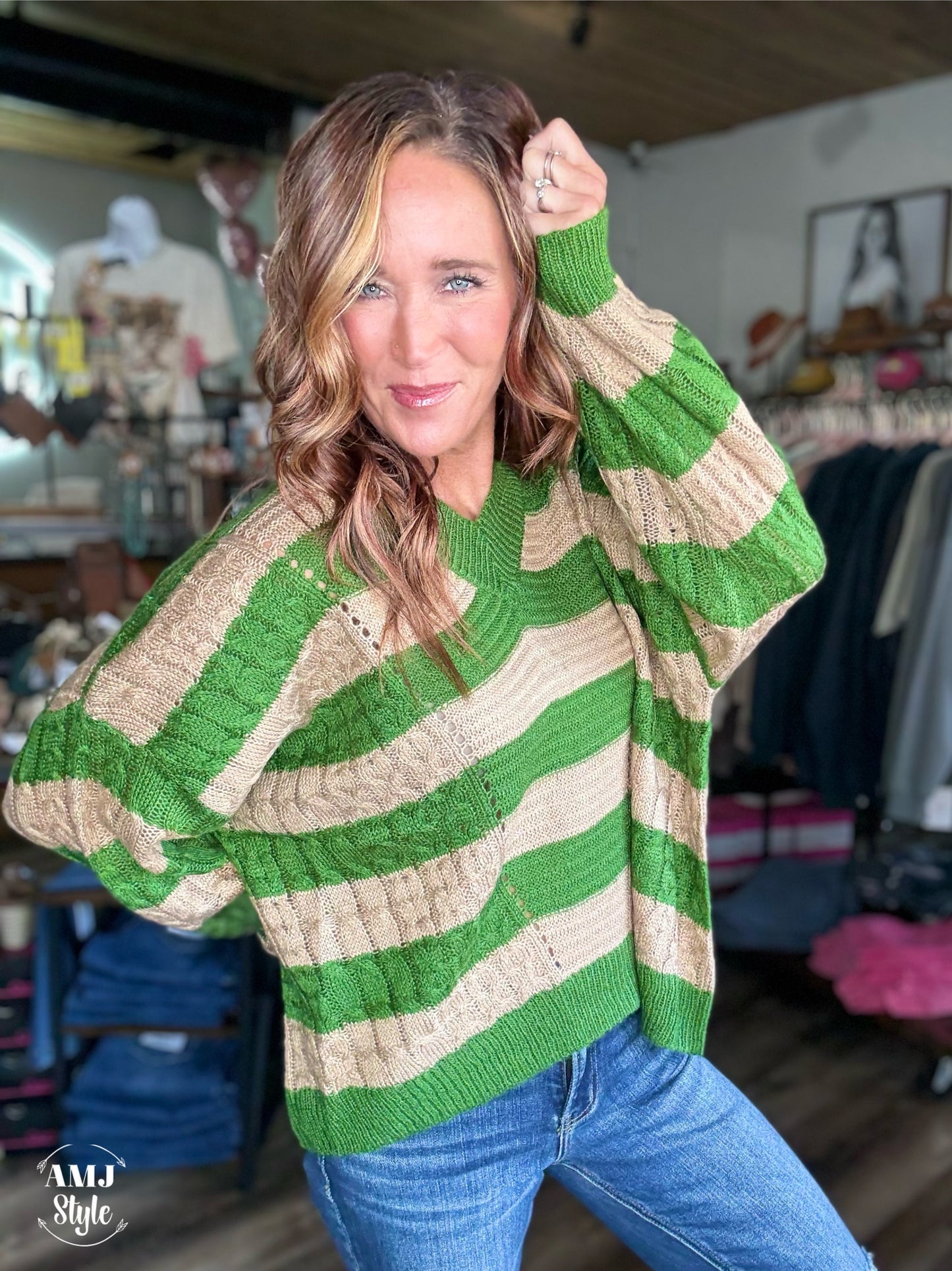 Fern Stripe Sweater