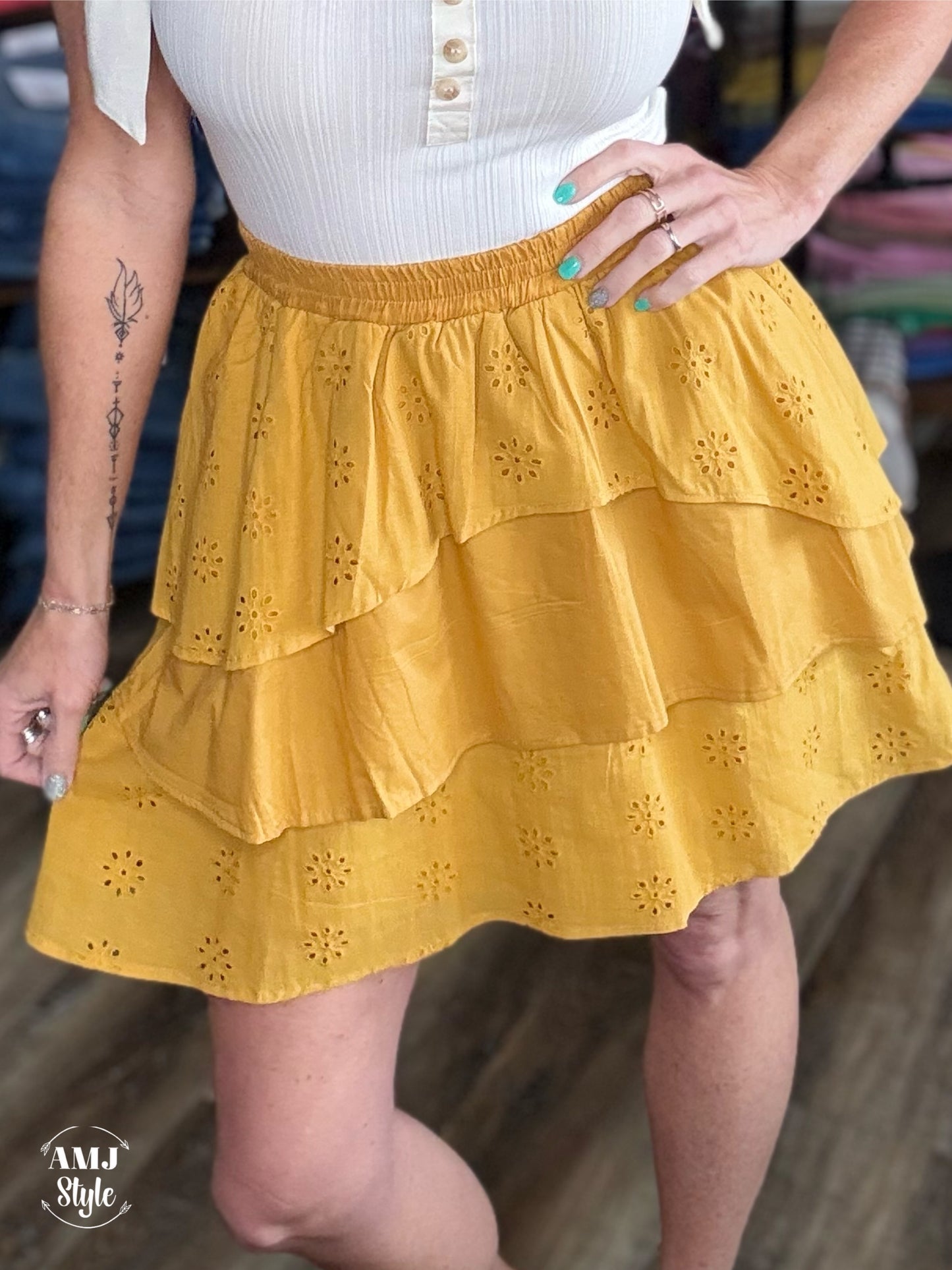 Sunny Eyelet Skirt