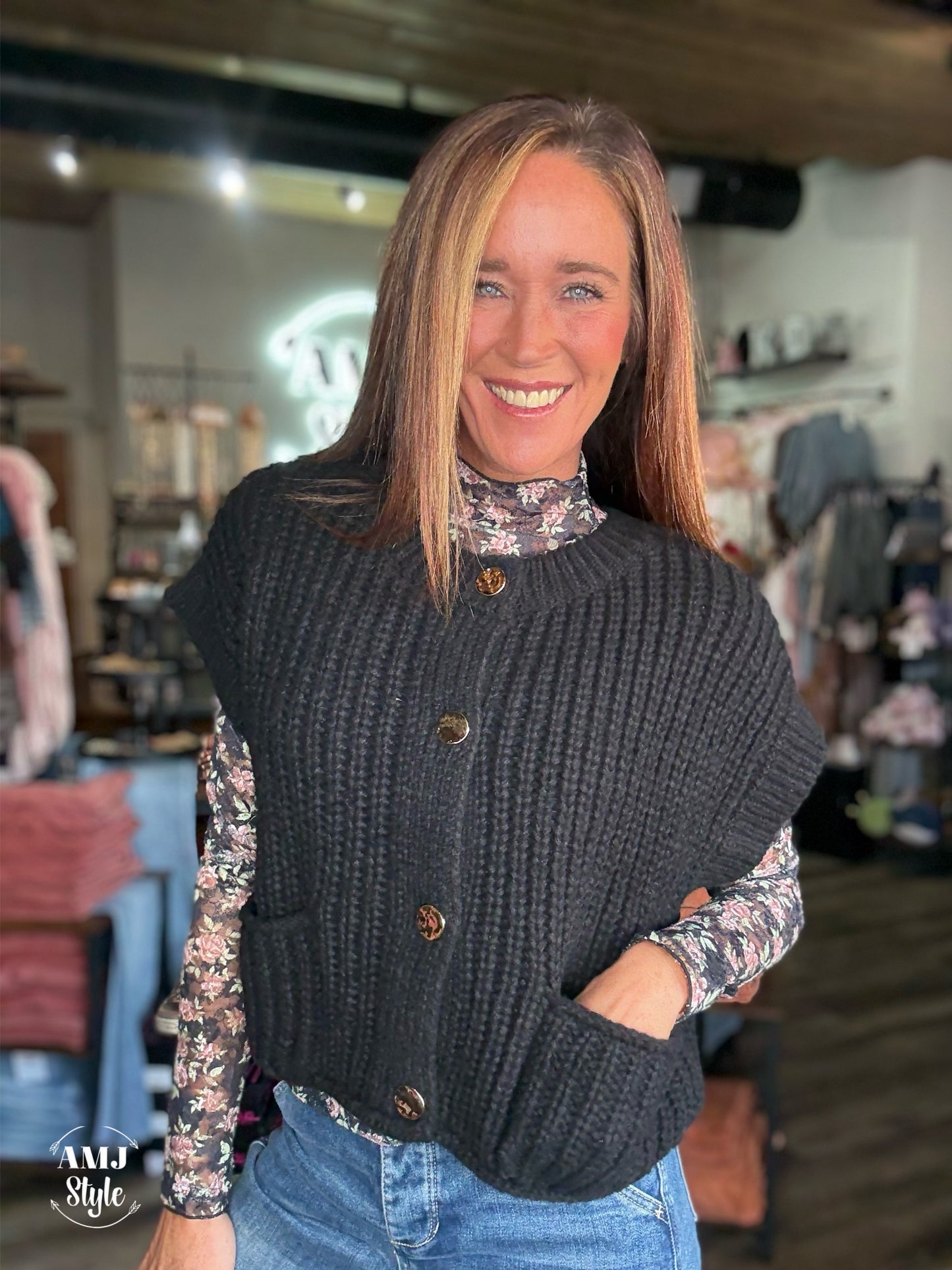 Cottage Oversized Sweater Vest