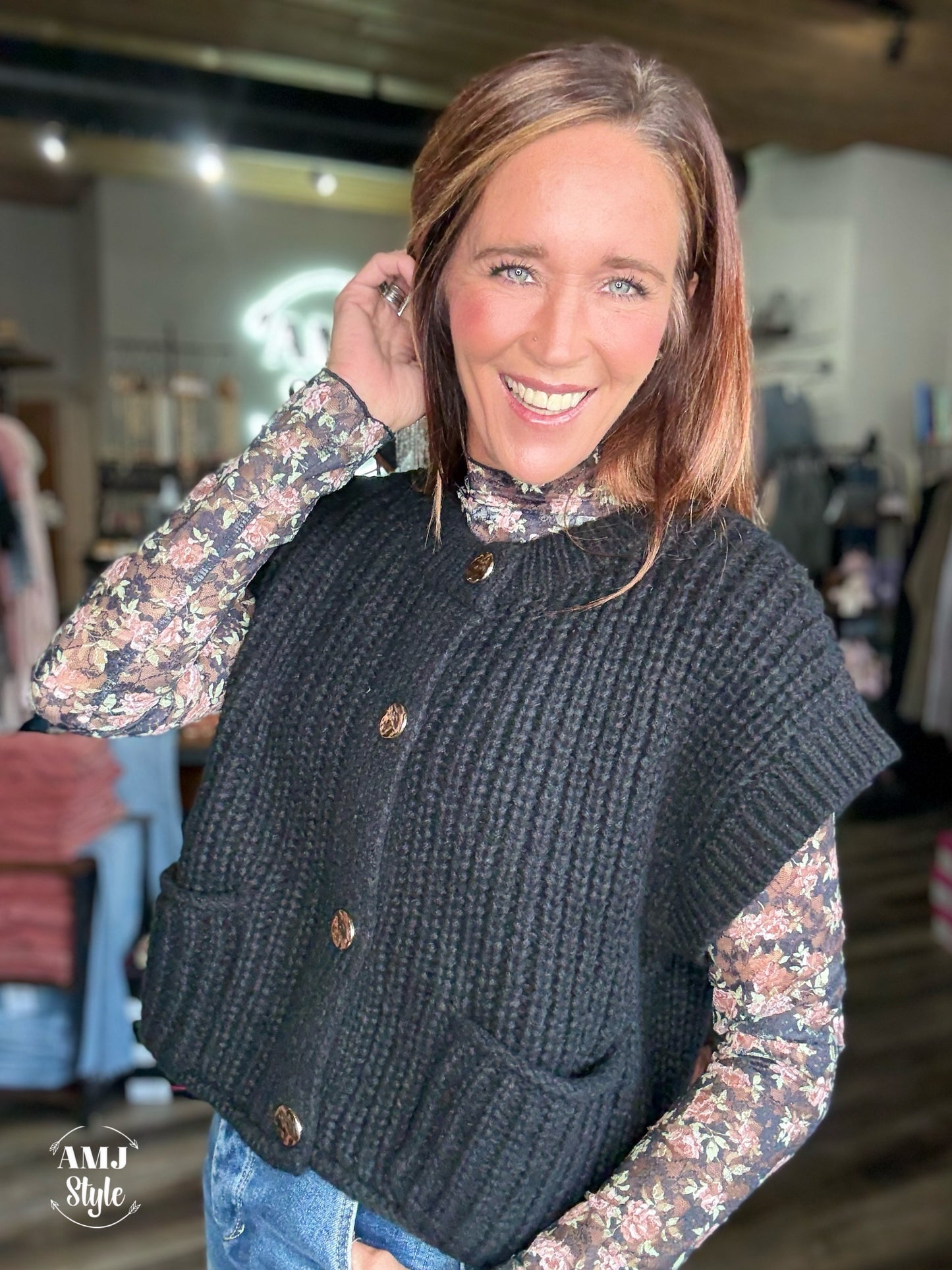 Cottage Oversized Sweater Vest