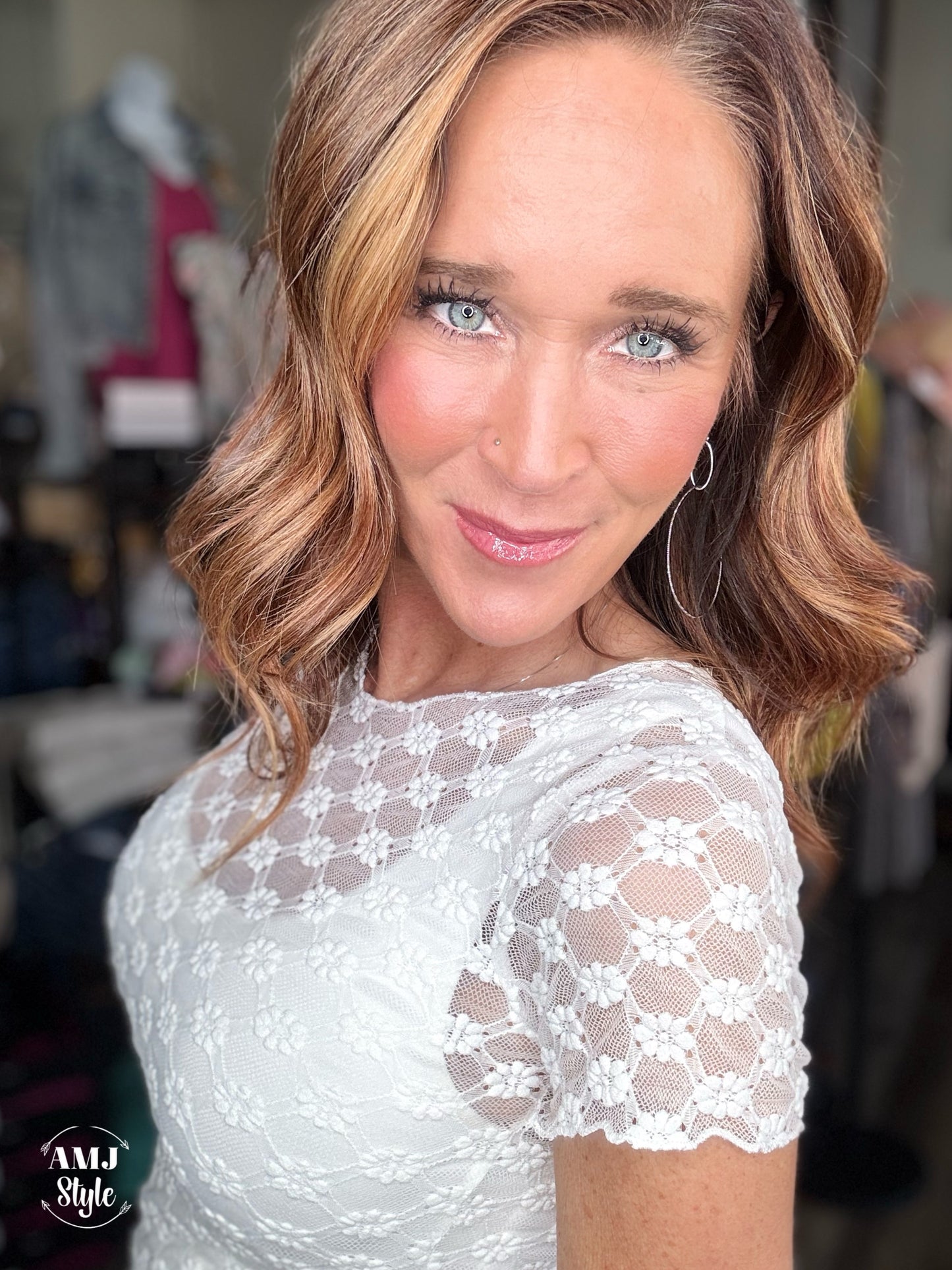 Sheer Daisy Lace Top