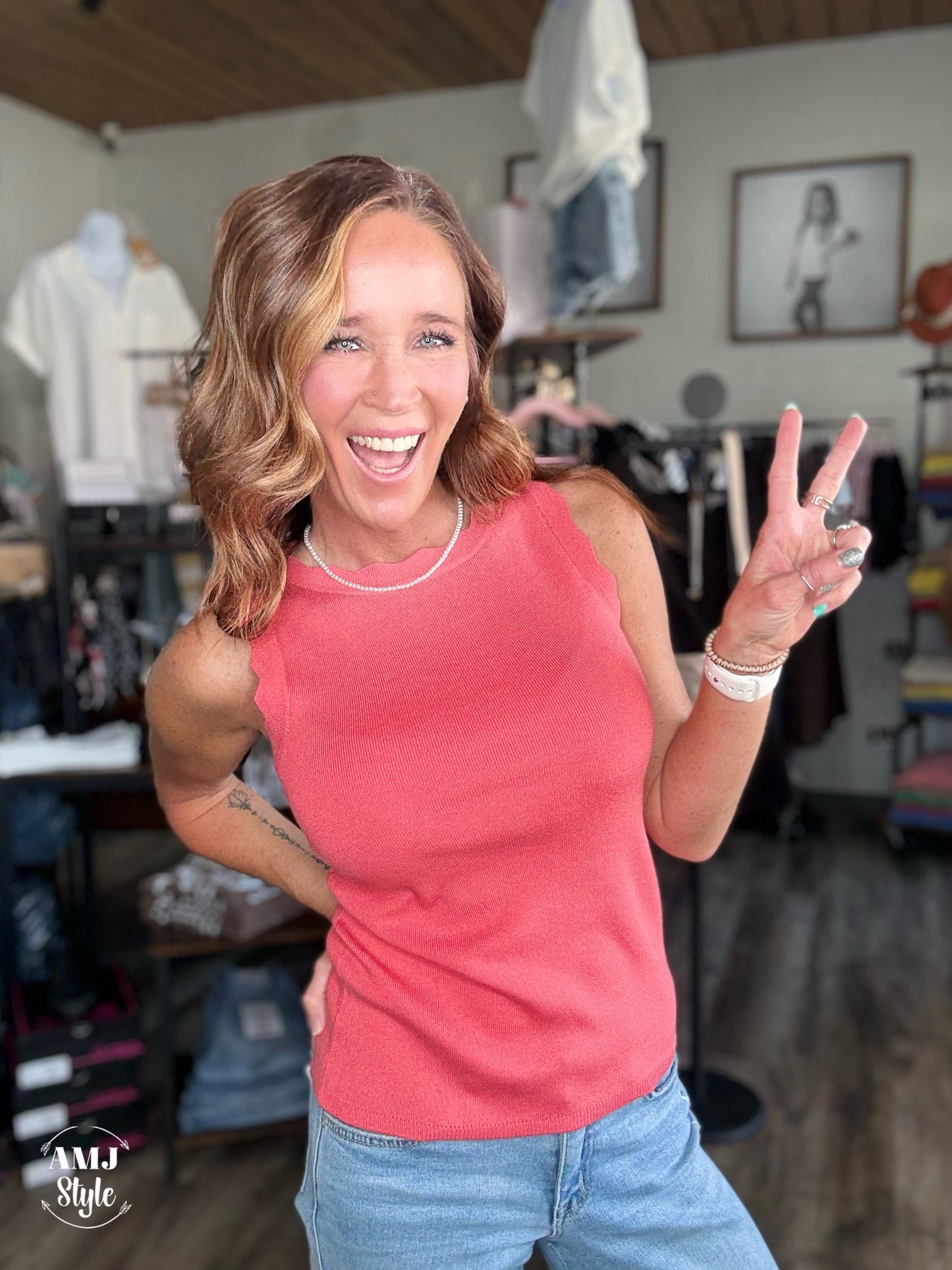 Luxe Scalloped Tank