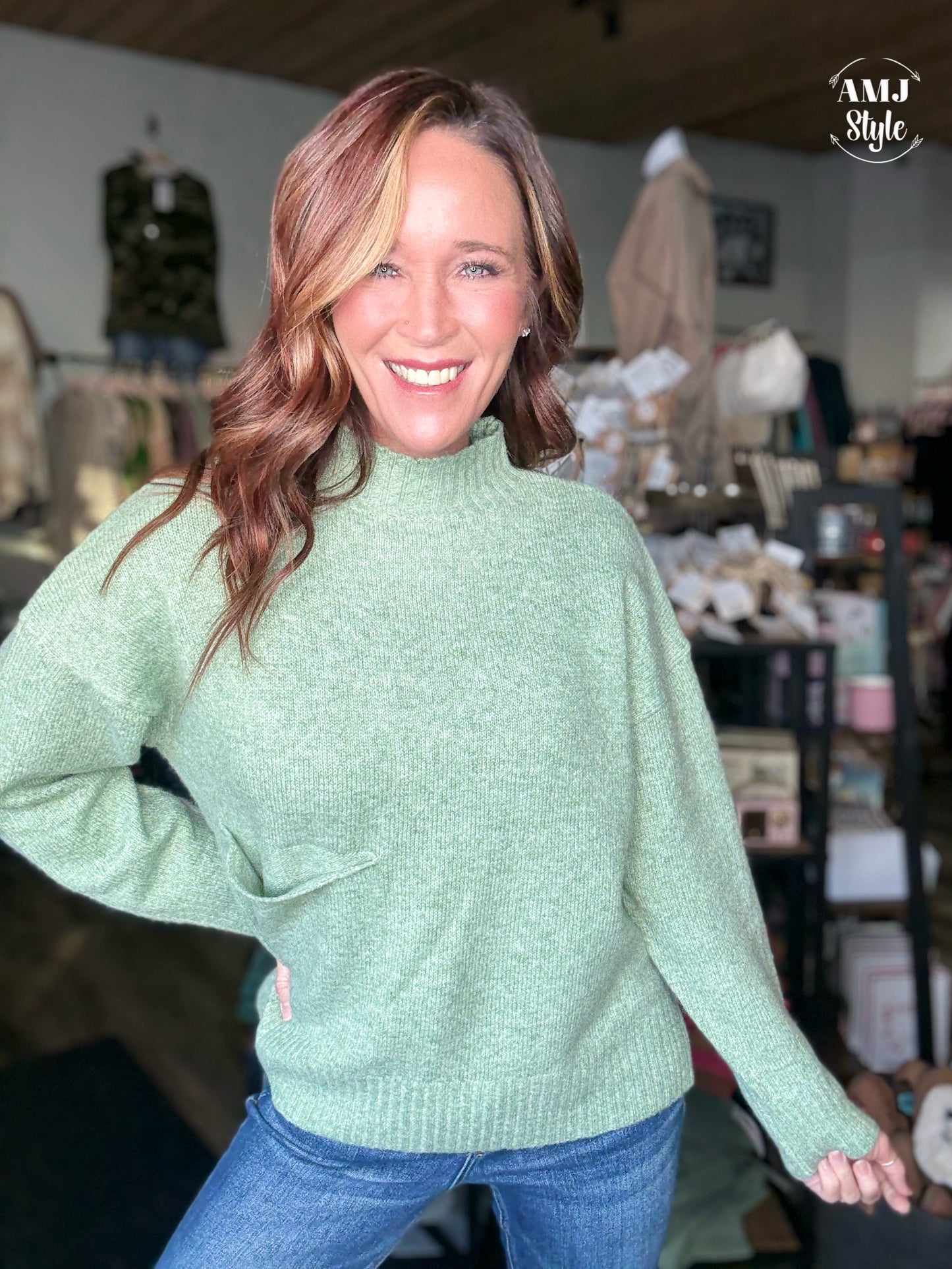 Autumn Crush Sweater - Sage