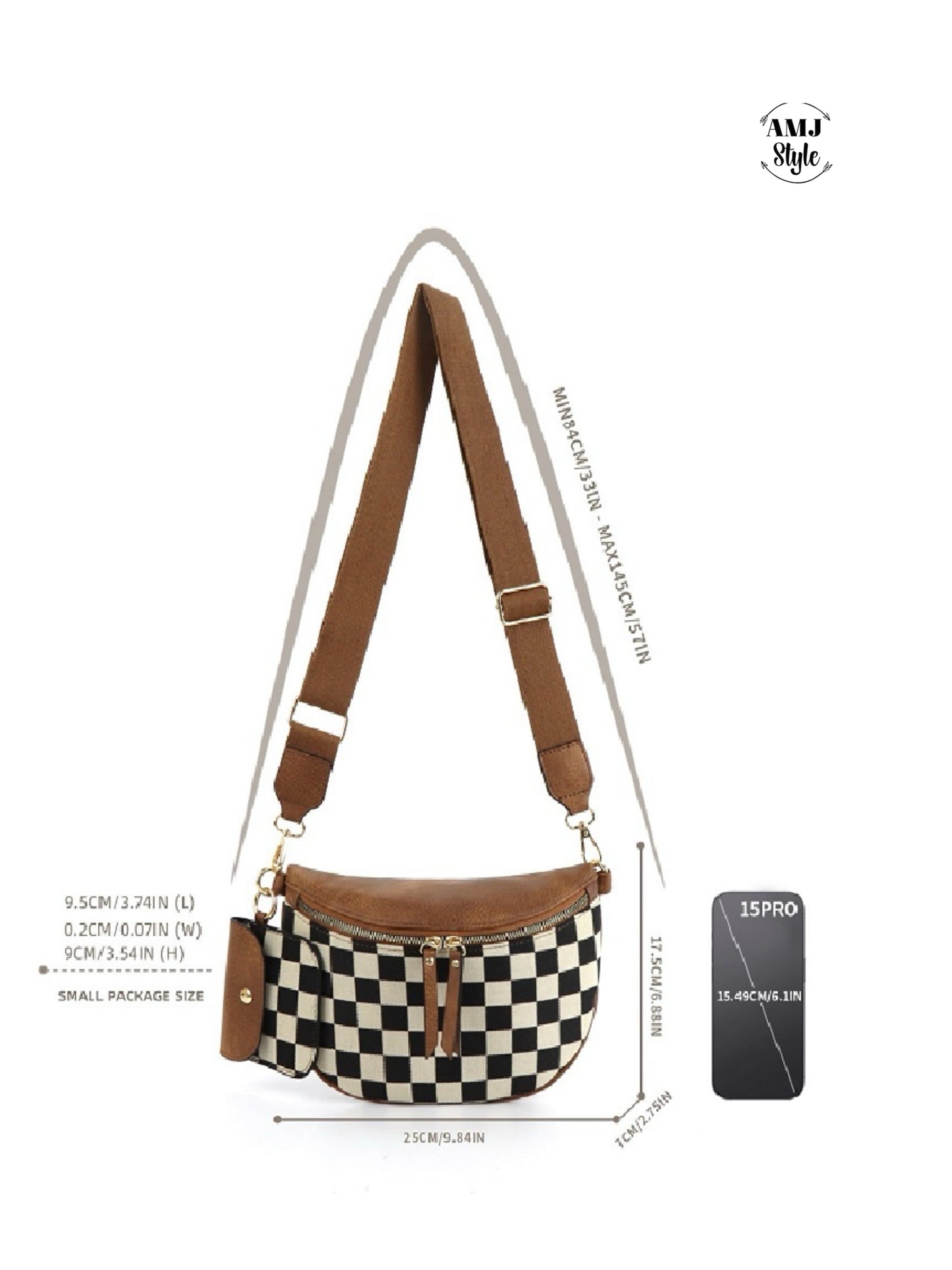 Duo Checkered Crossbody with Wallet