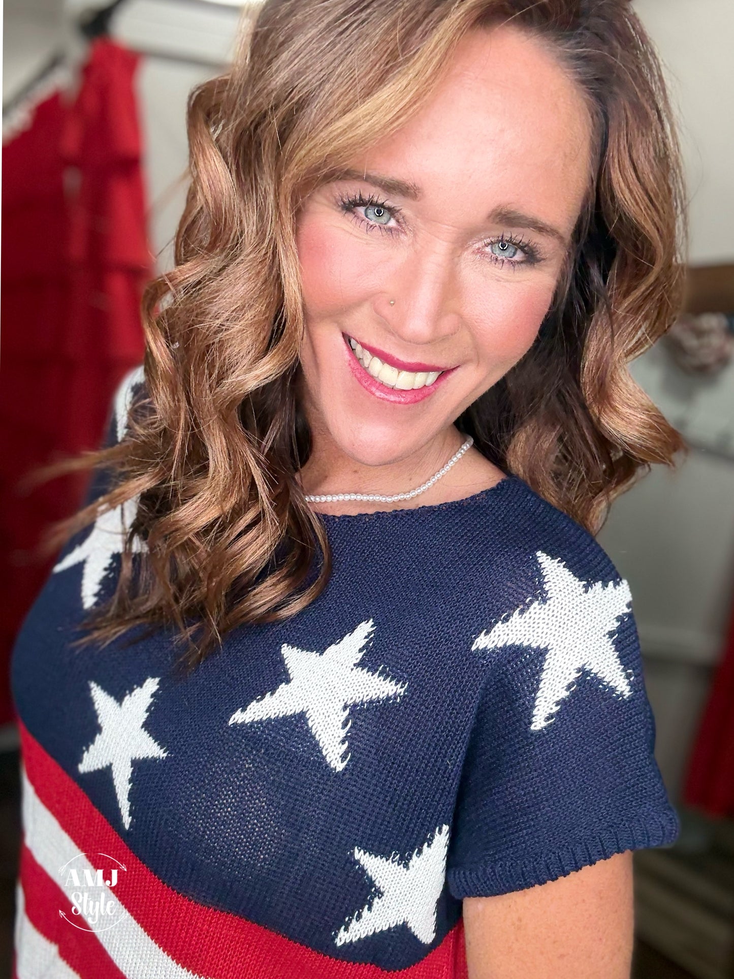 4th of July Knit Top