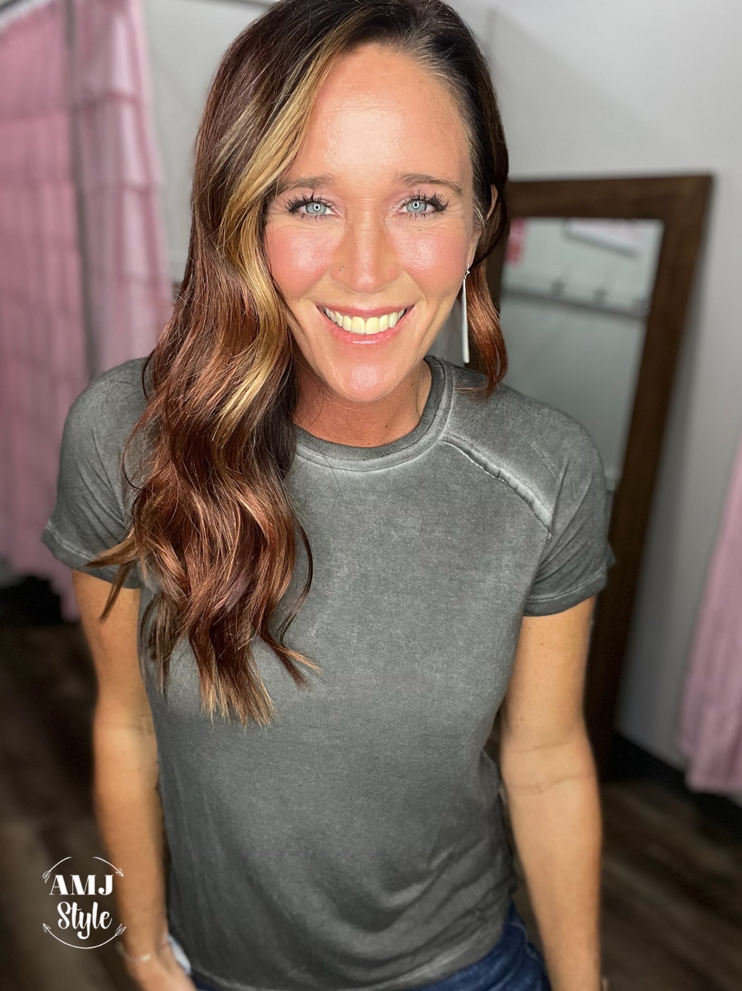 Edgy Top - Charcoal