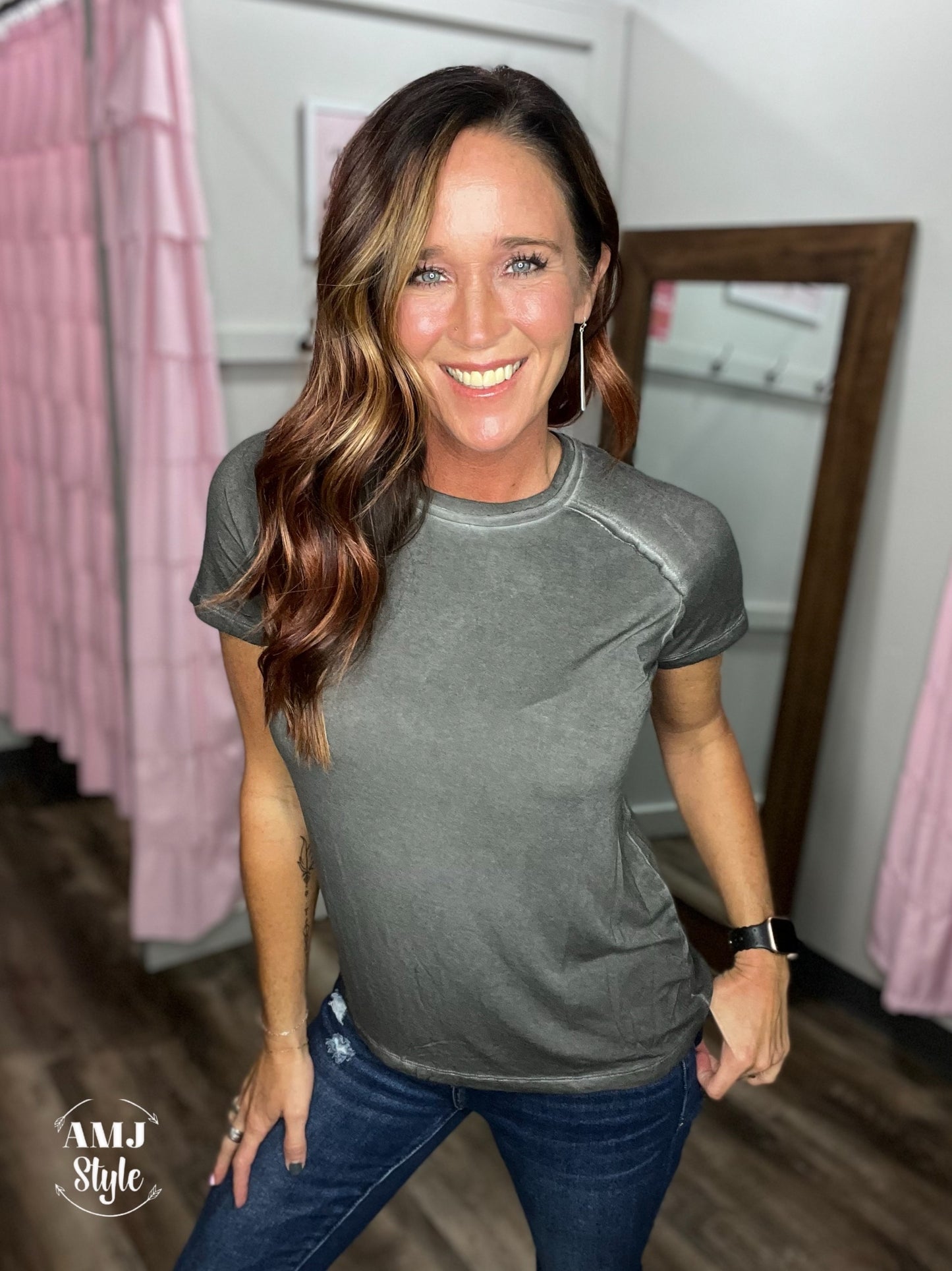 Edgy Top - Charcoal