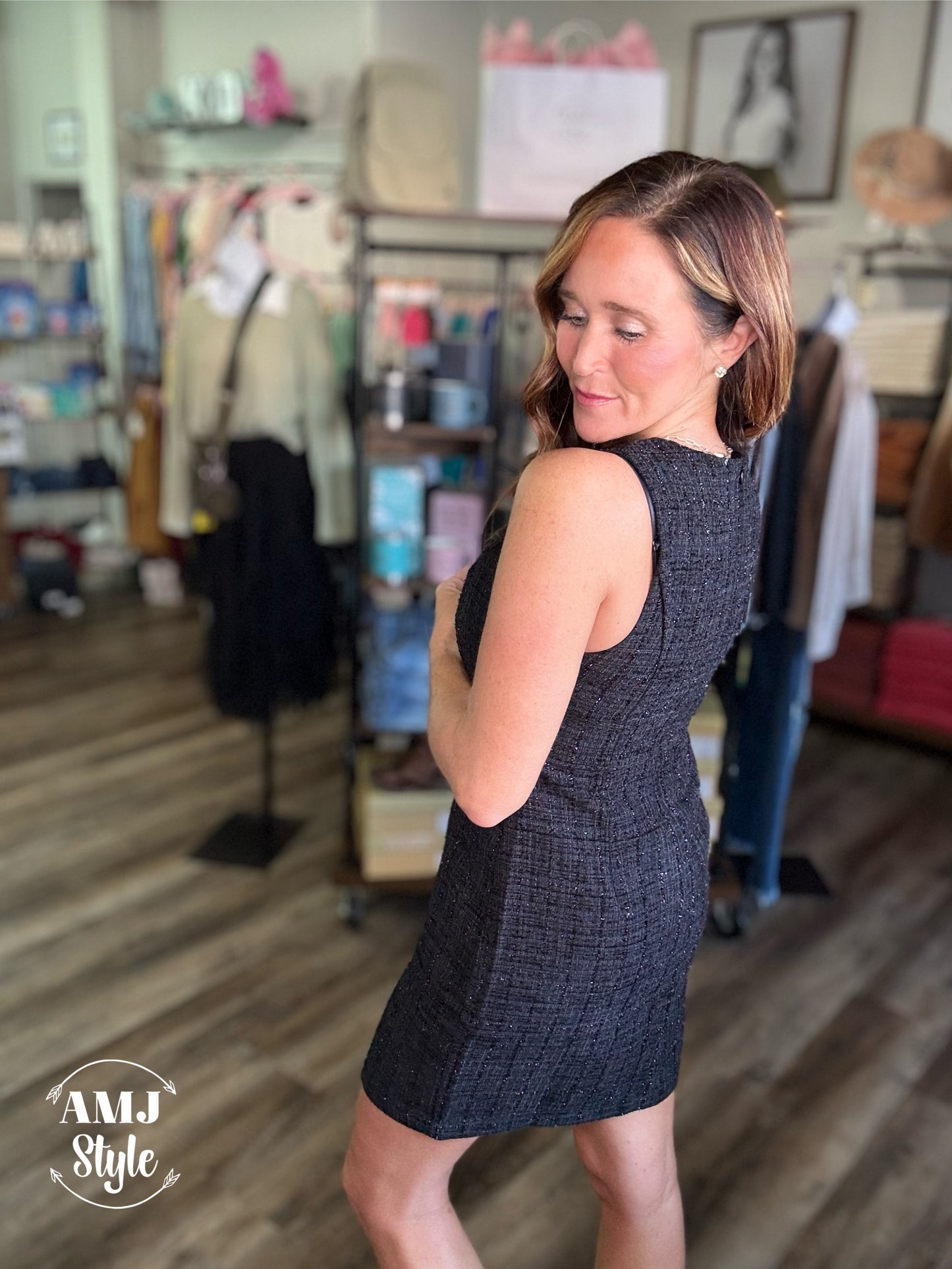 Tweed Onyx Mini Dress