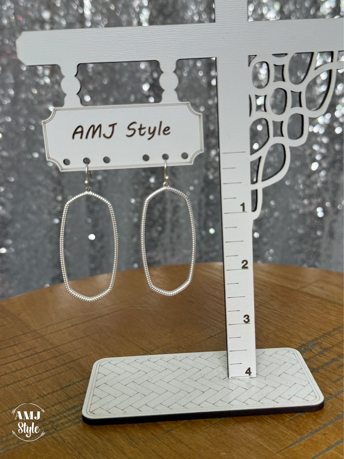 Matte Silver Drop Earrings
