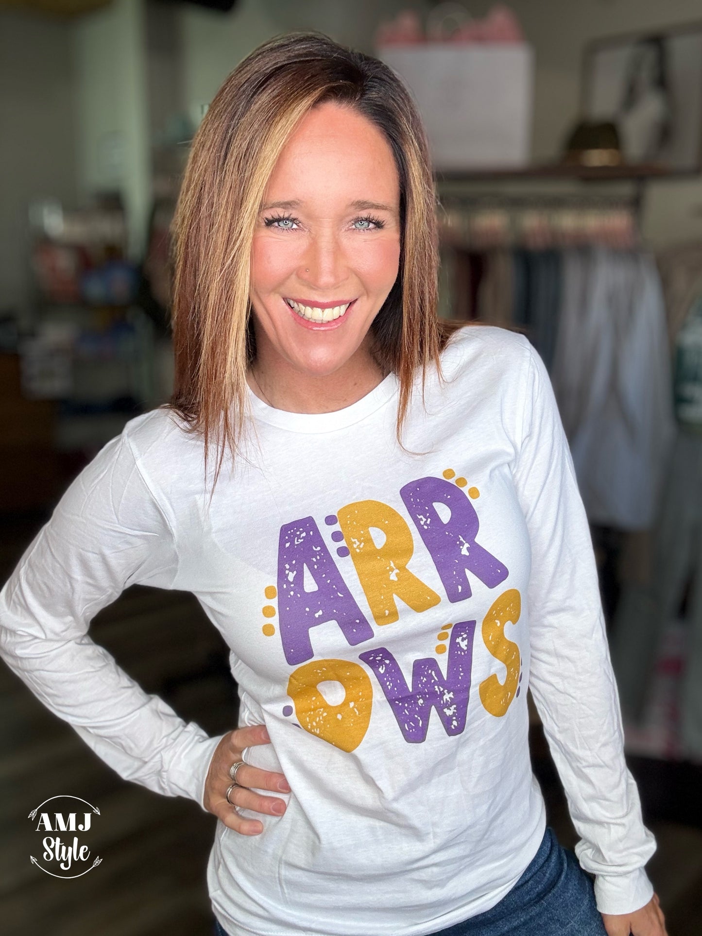 Sketched Adult Arrows Long Sleeve Tee
