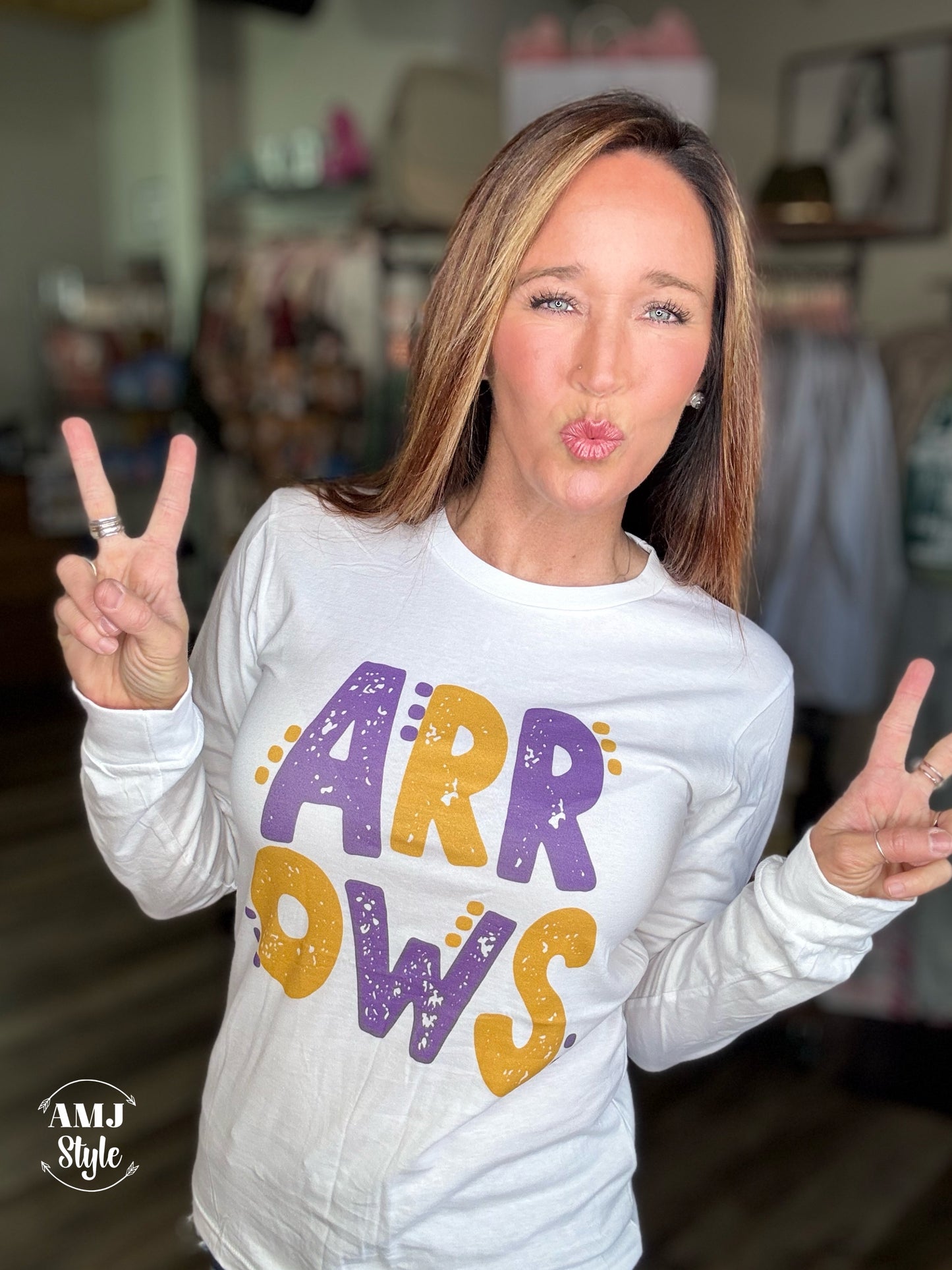 Sketched Adult Arrows Long Sleeve Tee