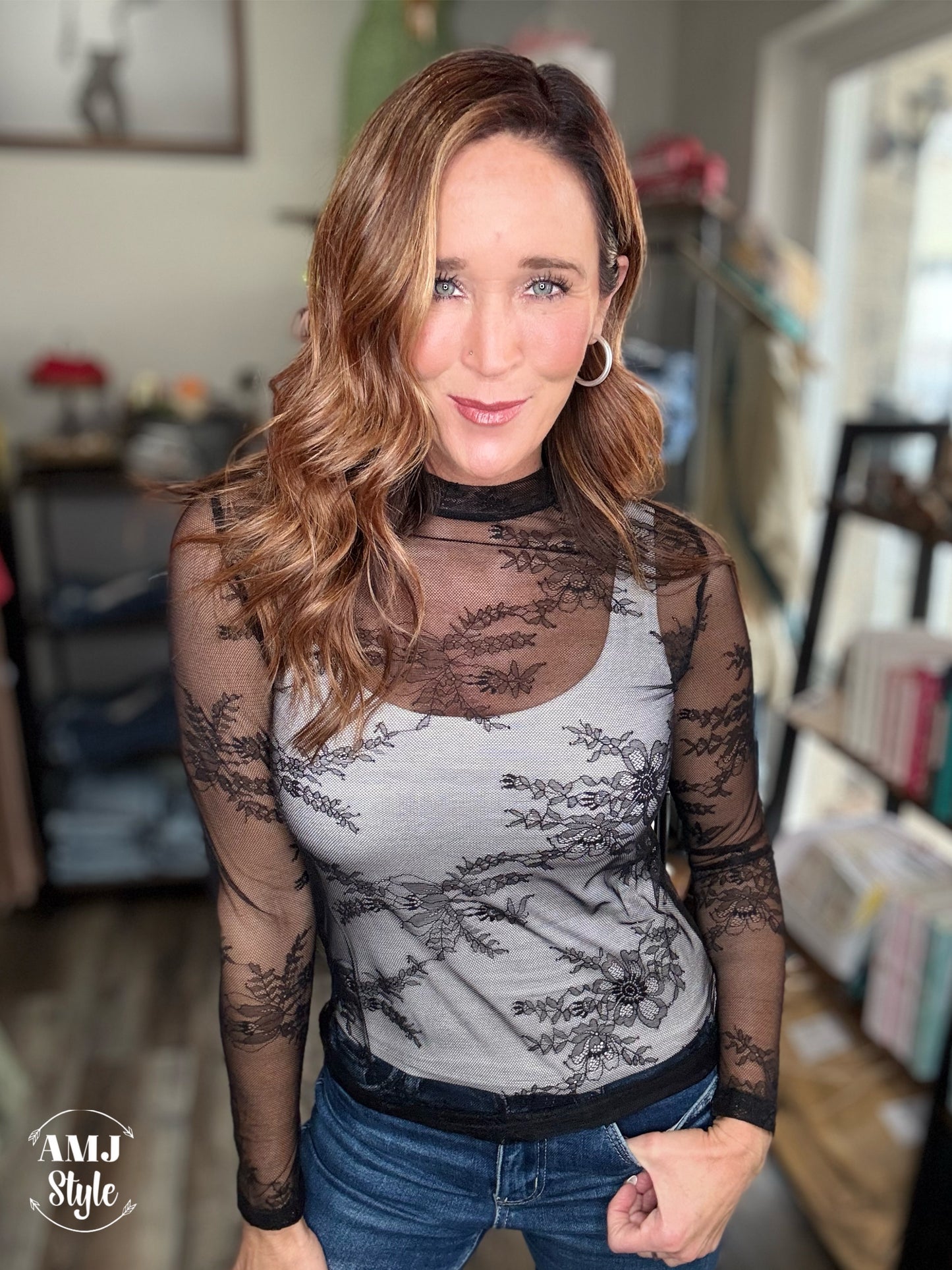 Lincoln Park After Dark Mesh Top