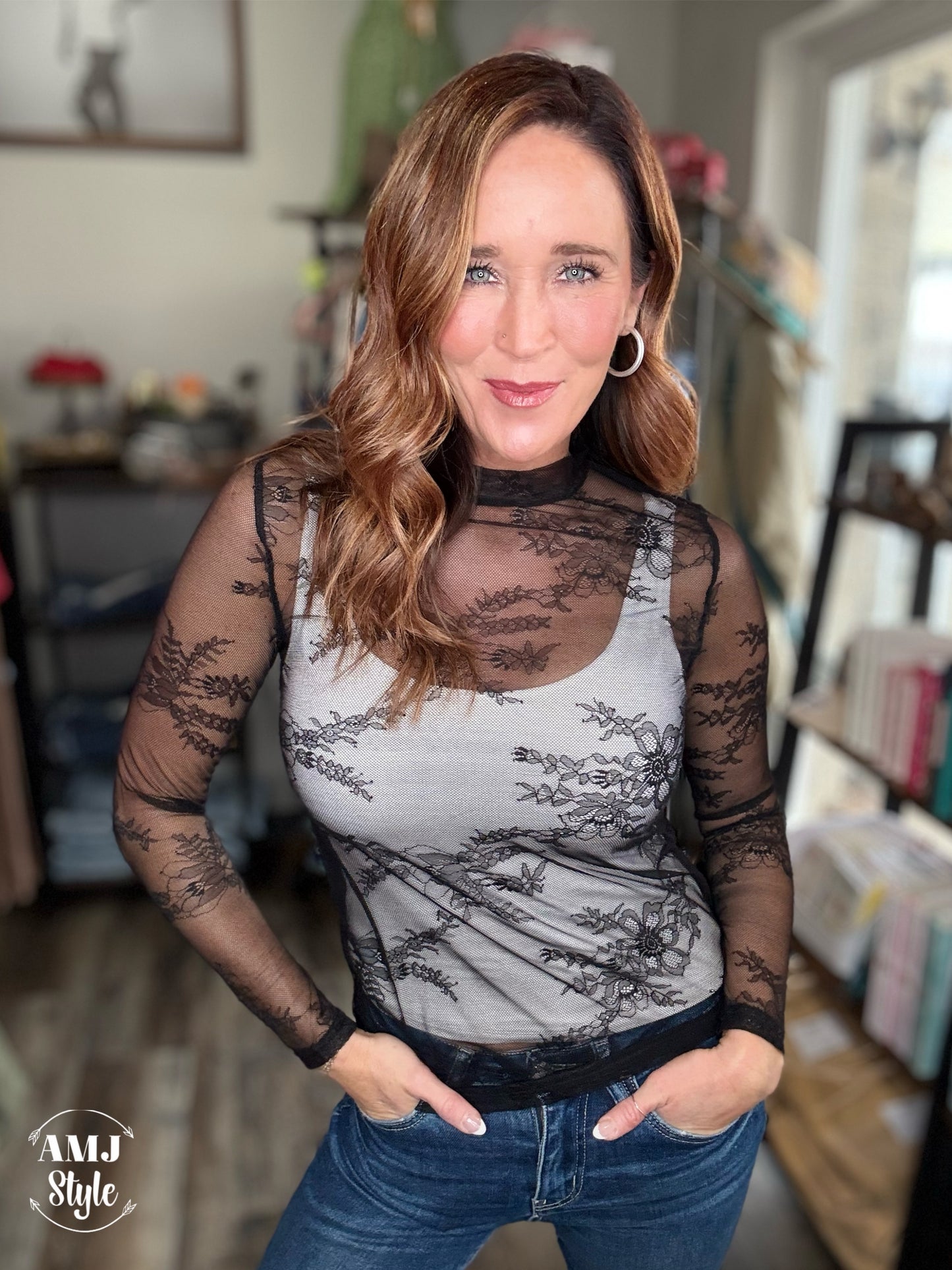 Lincoln Park After Dark Mesh Top