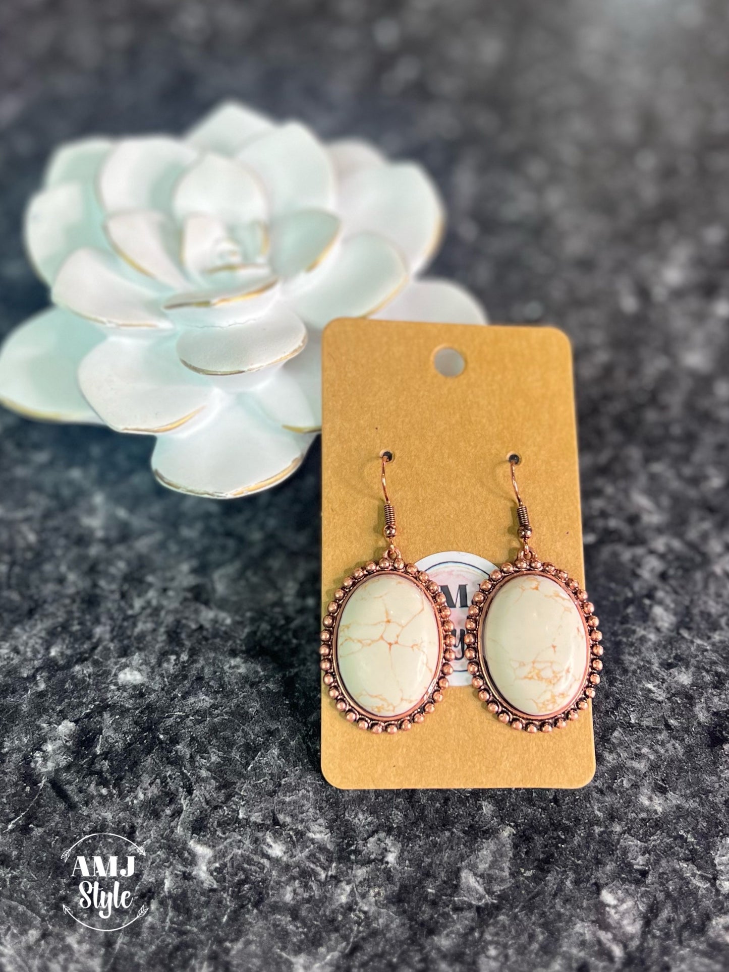 Antique Oval Drop Dangles